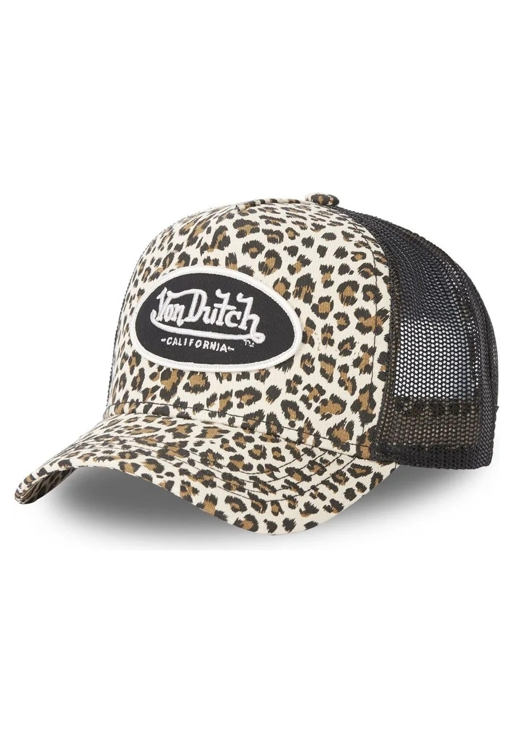 GORRA VON DUTCH BEIGE ANIMAL PRINT TRUCKER