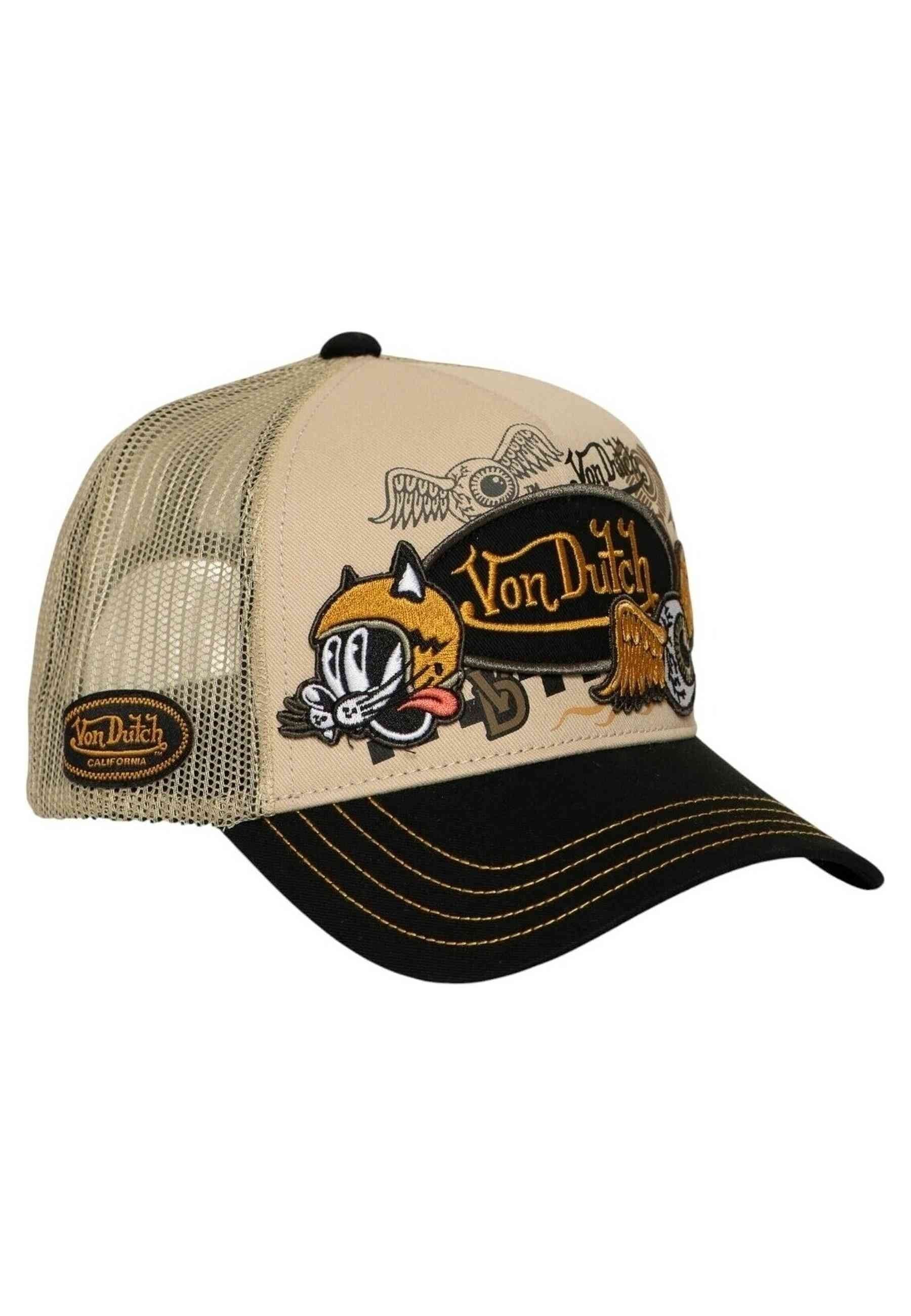 GORRA VON DUTCH BEIGE BORDADOS PATCHES 19 TRUCKER CAP