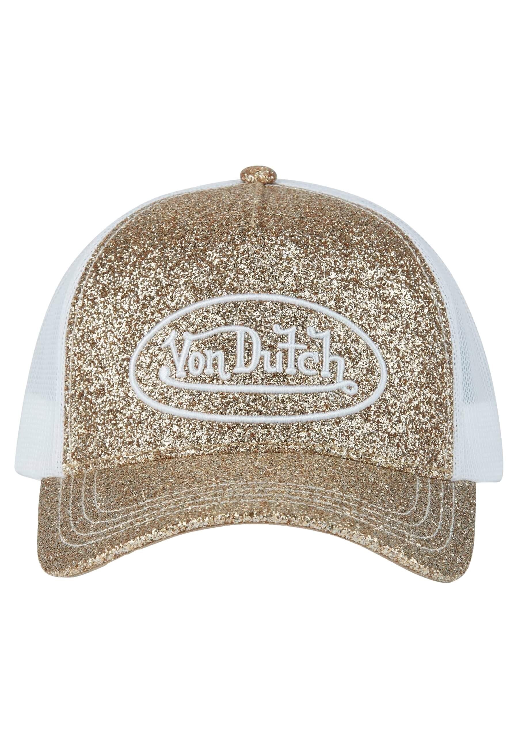 GORRA VON DUTCH BLANCA GLITTER DORADO GLIP TRUCKER CAP