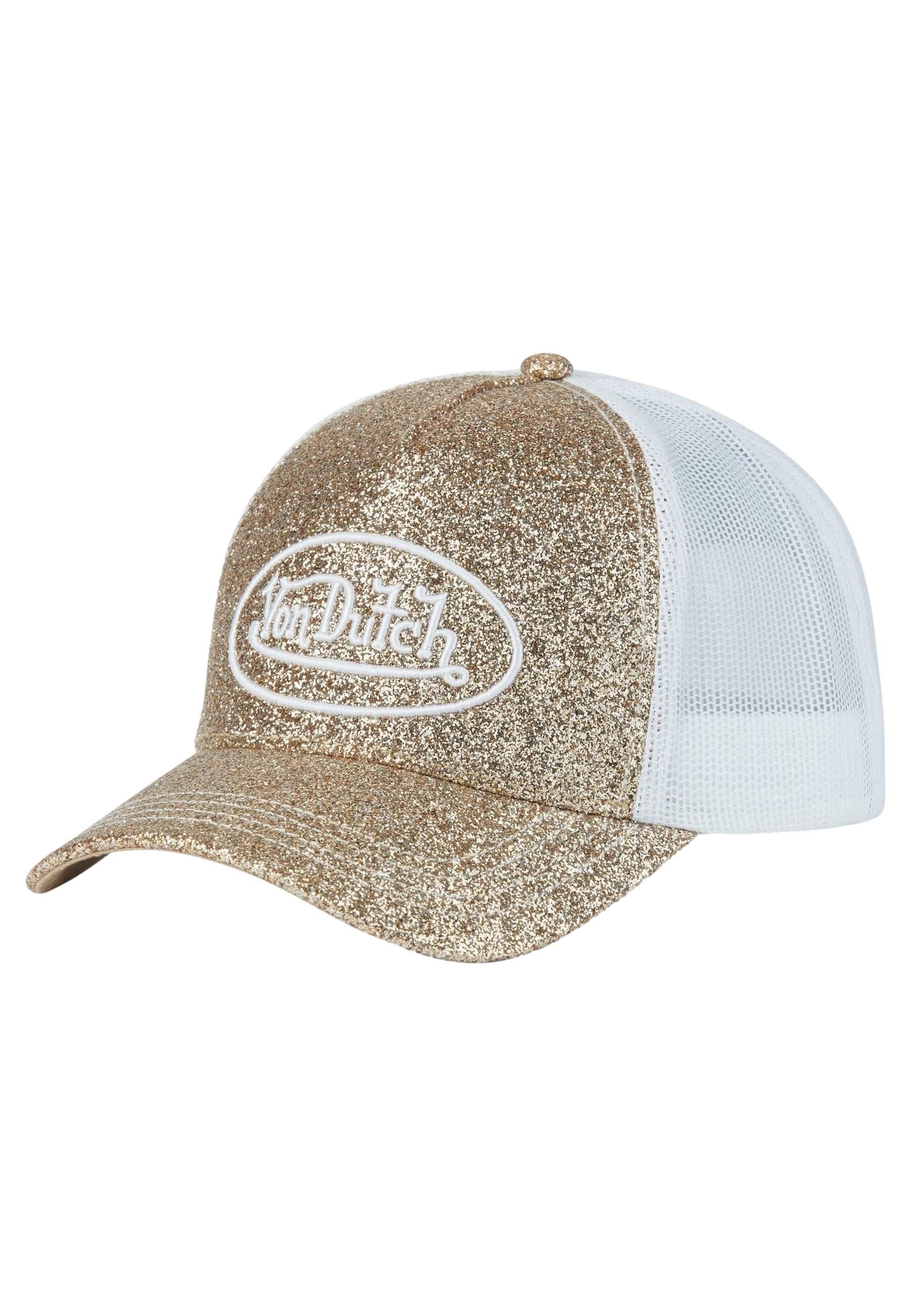 GORRA VON DUTCH BLANCA GLITTER DORADO GLIP TRUCKER CAP
