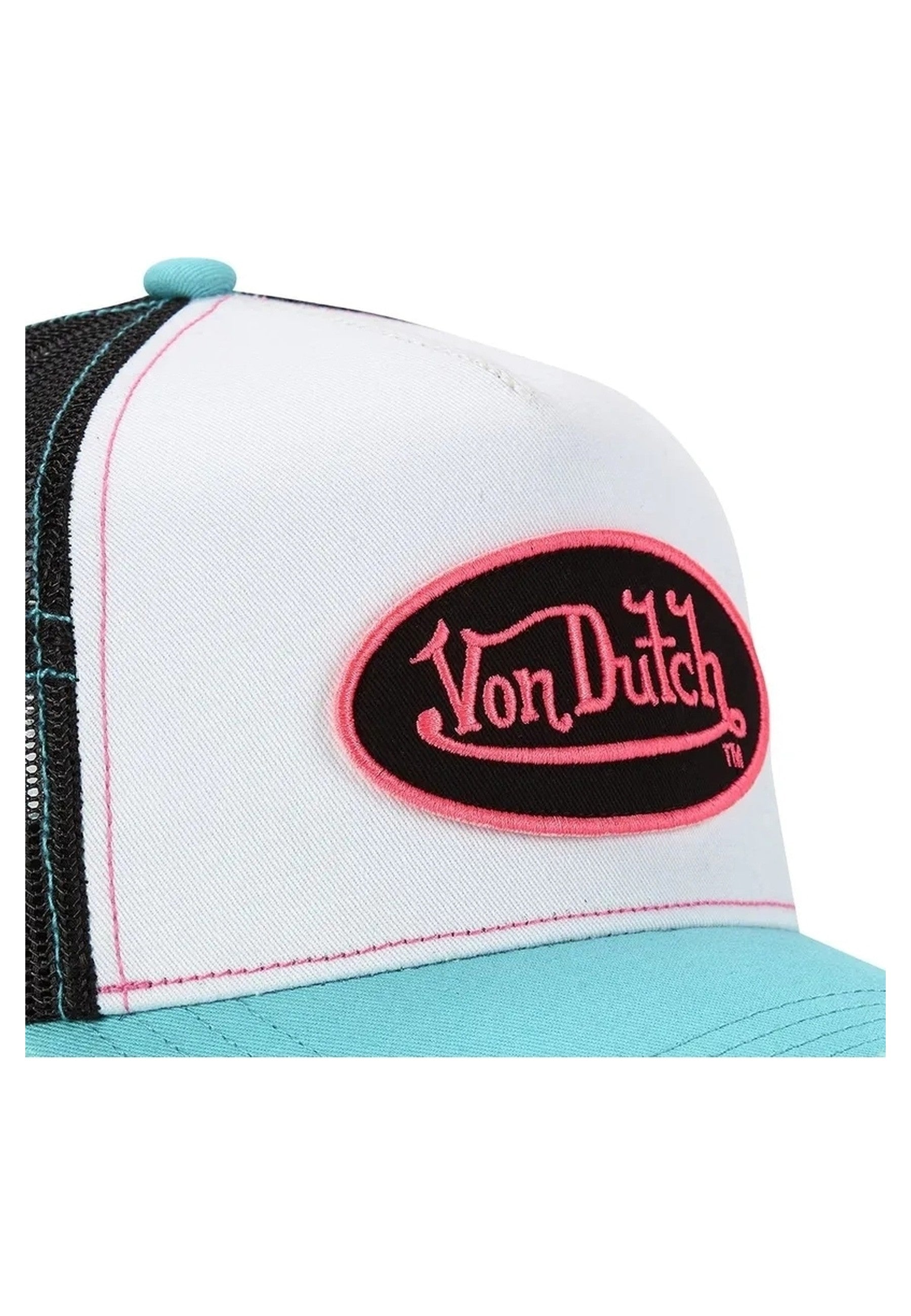 GORRA VON DUTCH BLANCA NEON LOGO TRUCKER