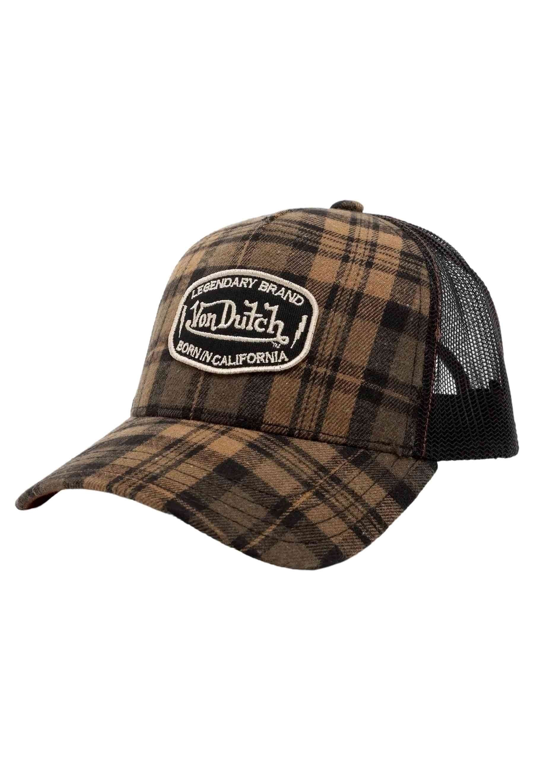 GORRA VON DUTCH MARRON CARREAUX TRUCKER CAP
