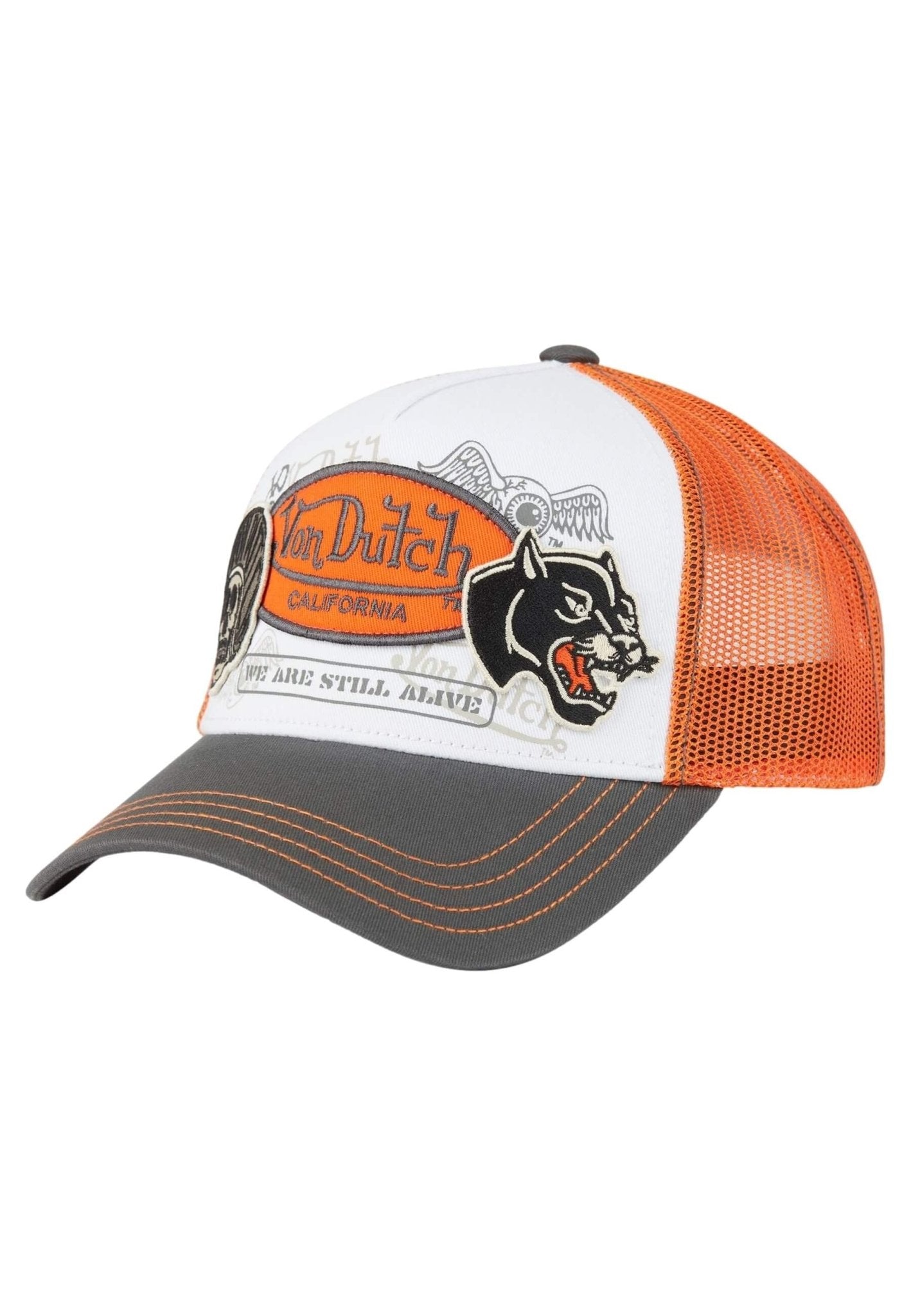 GORRA VON DUTCH NARANJA PARCHES PATCHES06 TRUCKER CAP - AREA ZERO