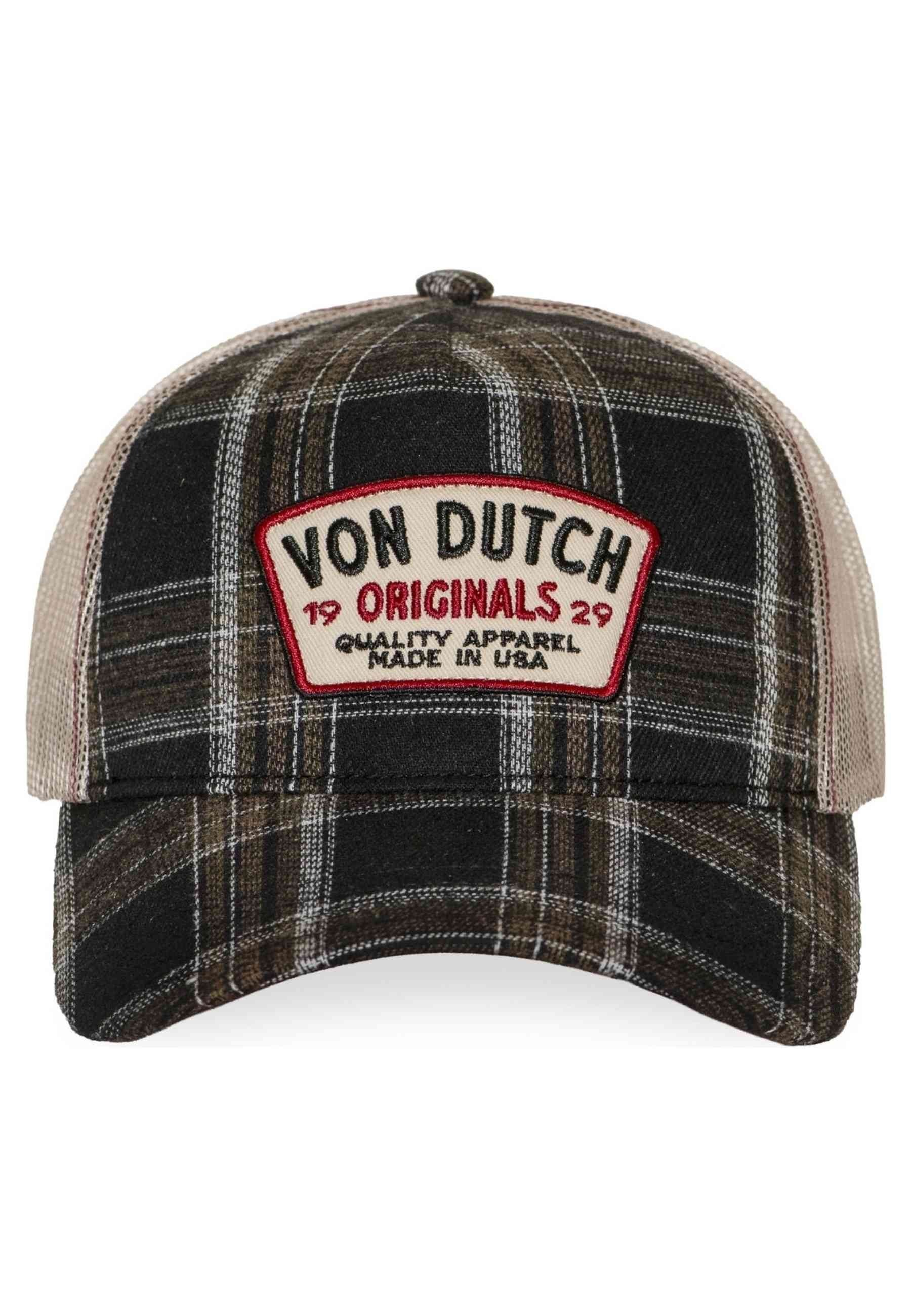 GORRA VON DUTCH NEGRA CUADROS CAR 10 TRUCKER CAP