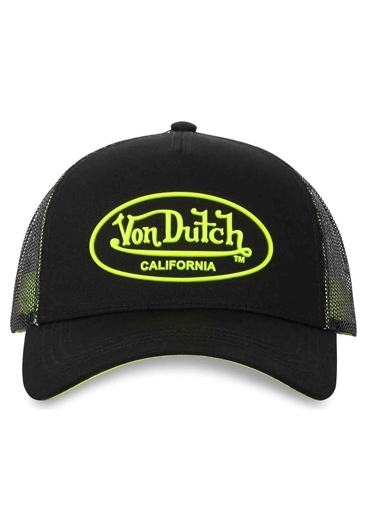 GORRA VON DUTCH NEGRA DOM YELLOW TRUCKER CAP