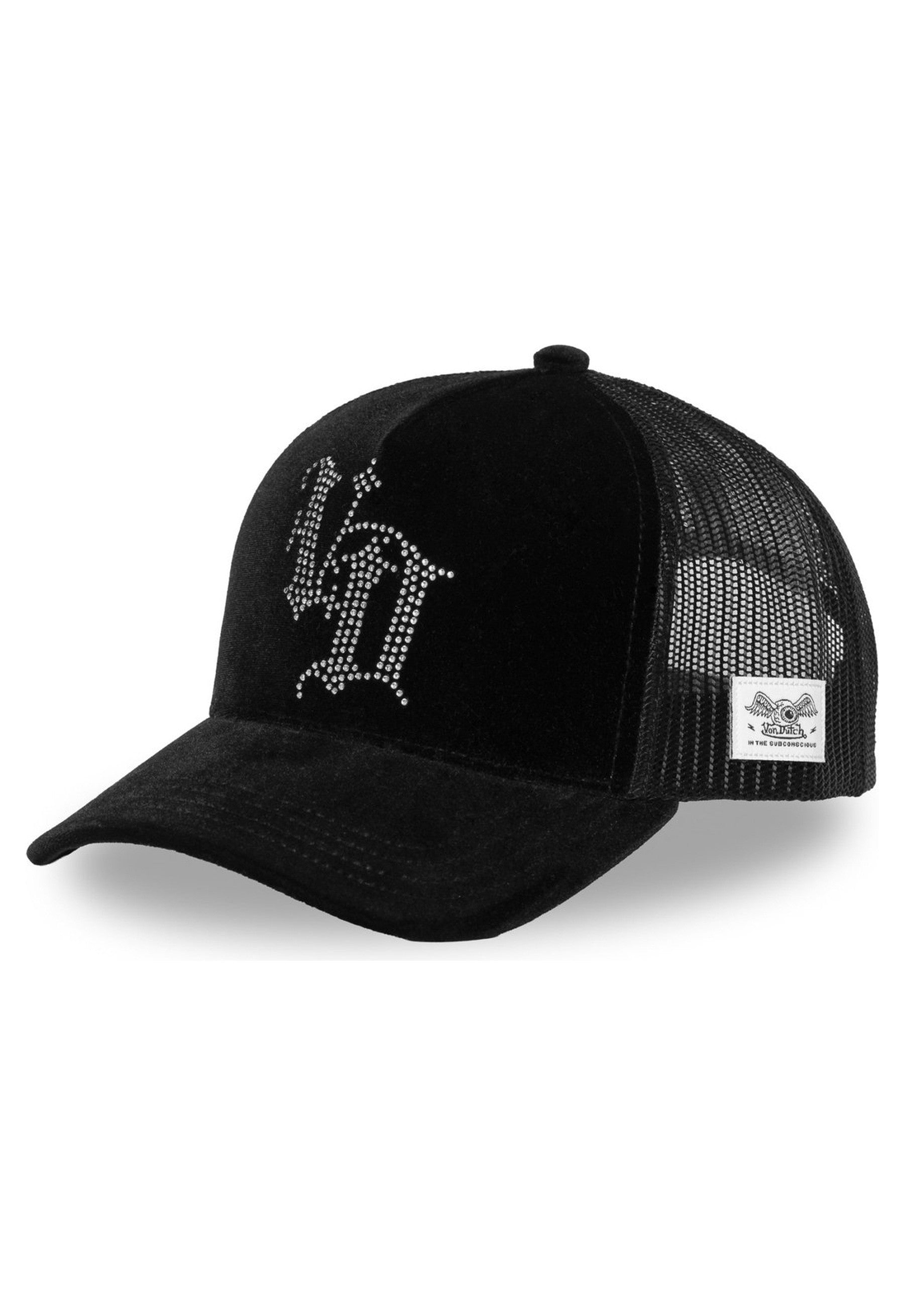 GORRA VON DUTCH NEGRA ROYALB DIAMOND LOGO TRUCKER CAP