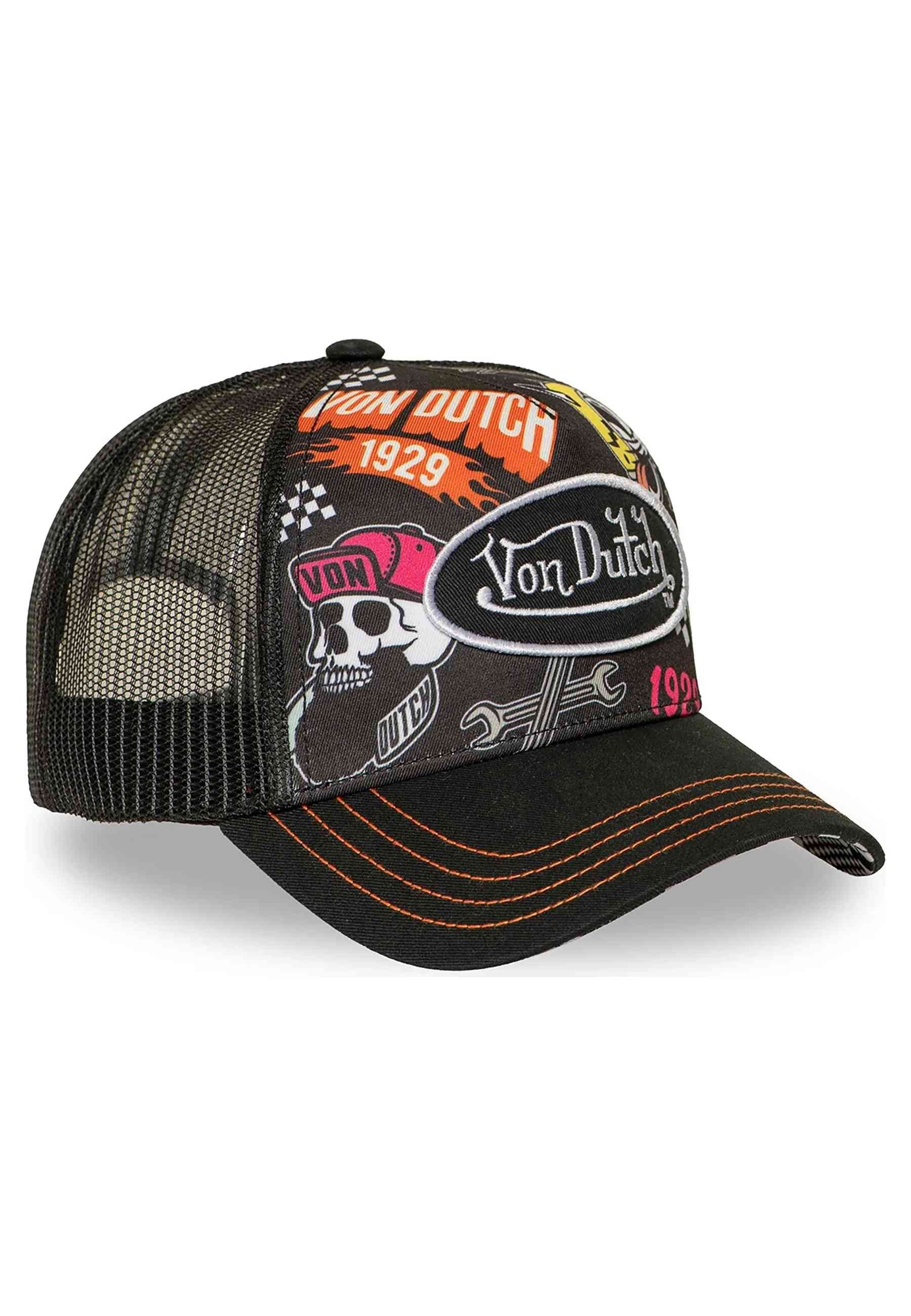 GORRA VON DUTCH NEGRA SUBLIMATED ALL OVER PRINT MECANIC TRUCKER CAP