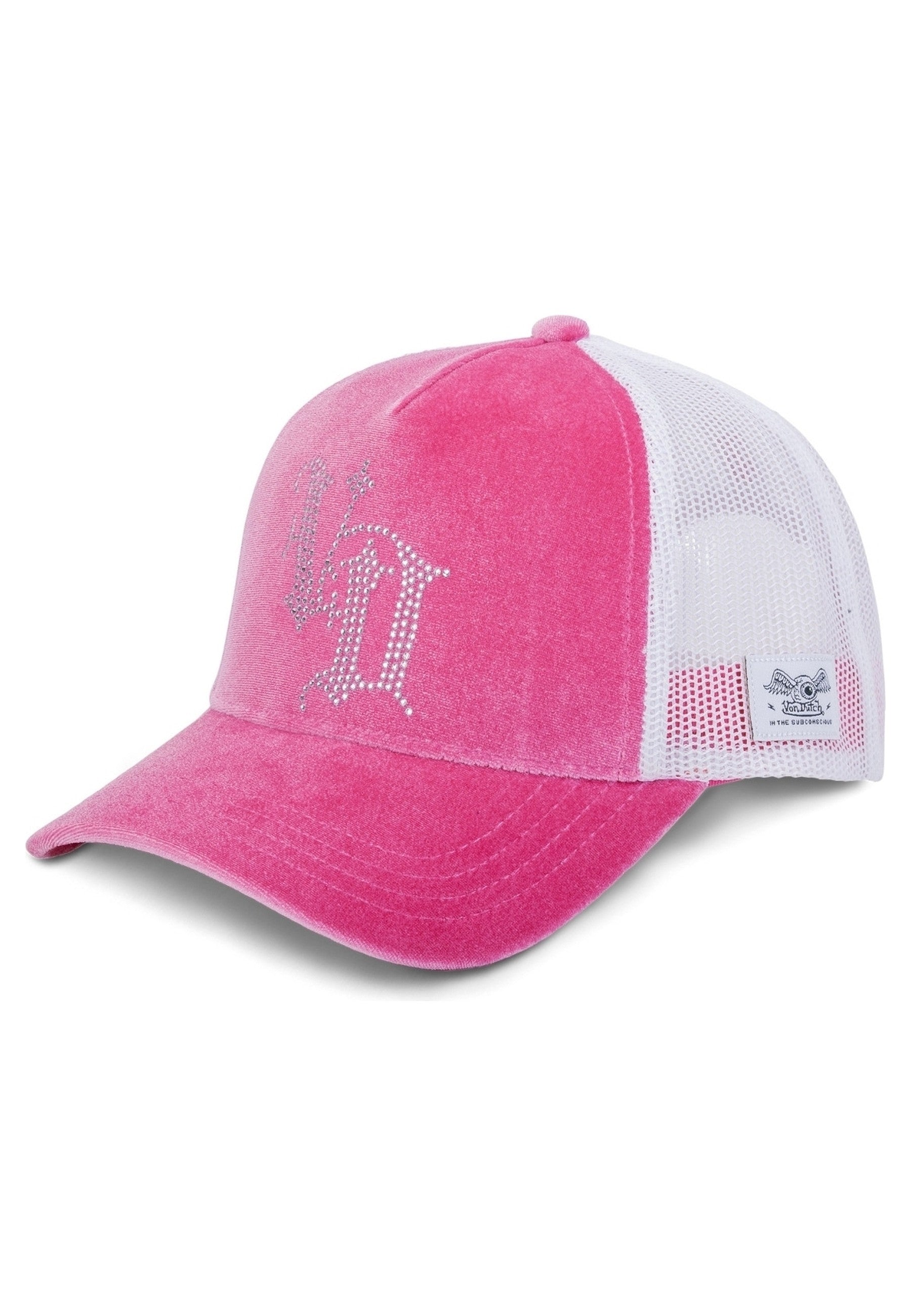 GORRA VON DUTCH ROSA ROYALP DIAMOND LOGO TRUCKER CAP