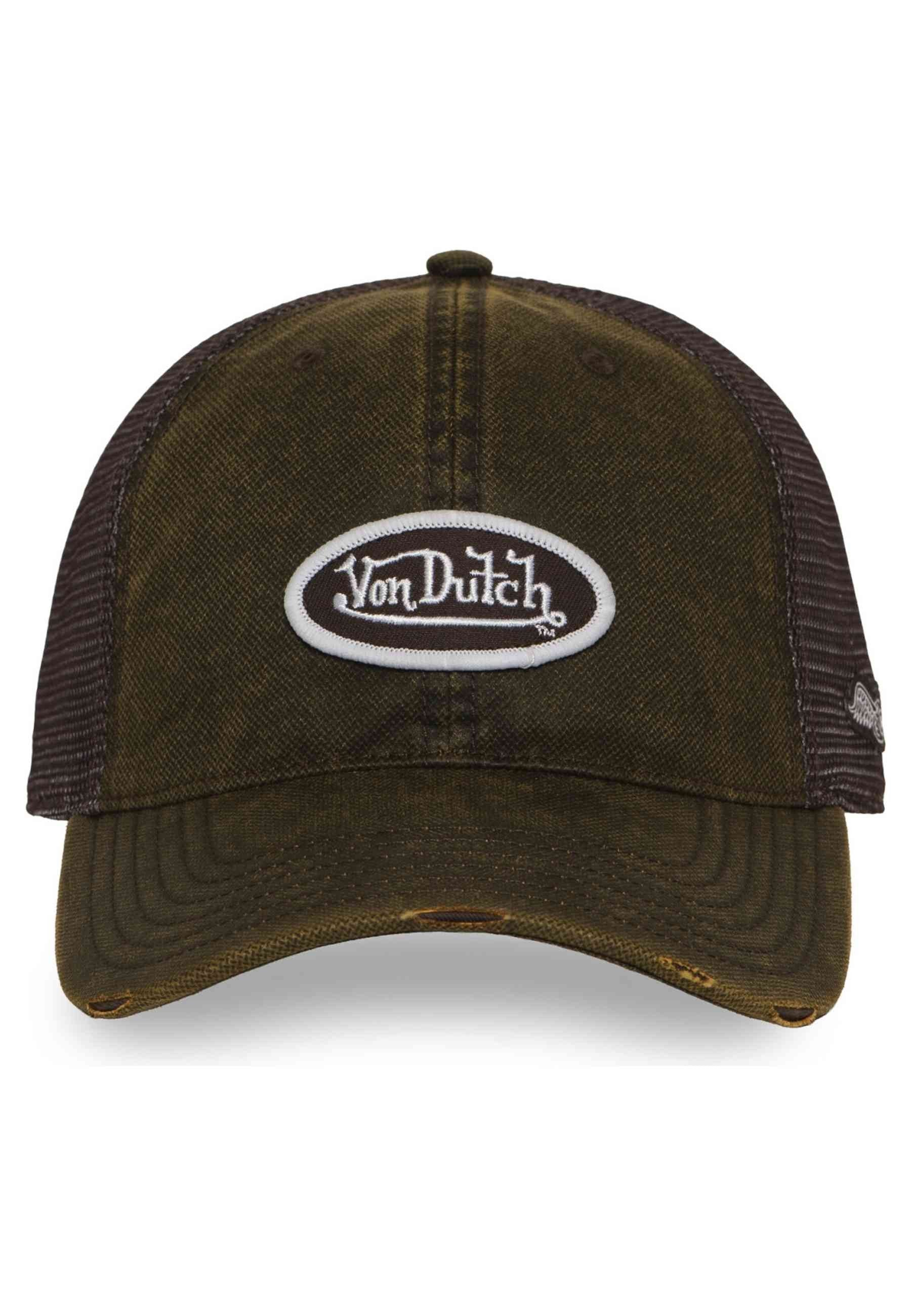 GORRA VON DUTCH VERDE ACID WASH DISTRESSED TRUCKER CAP