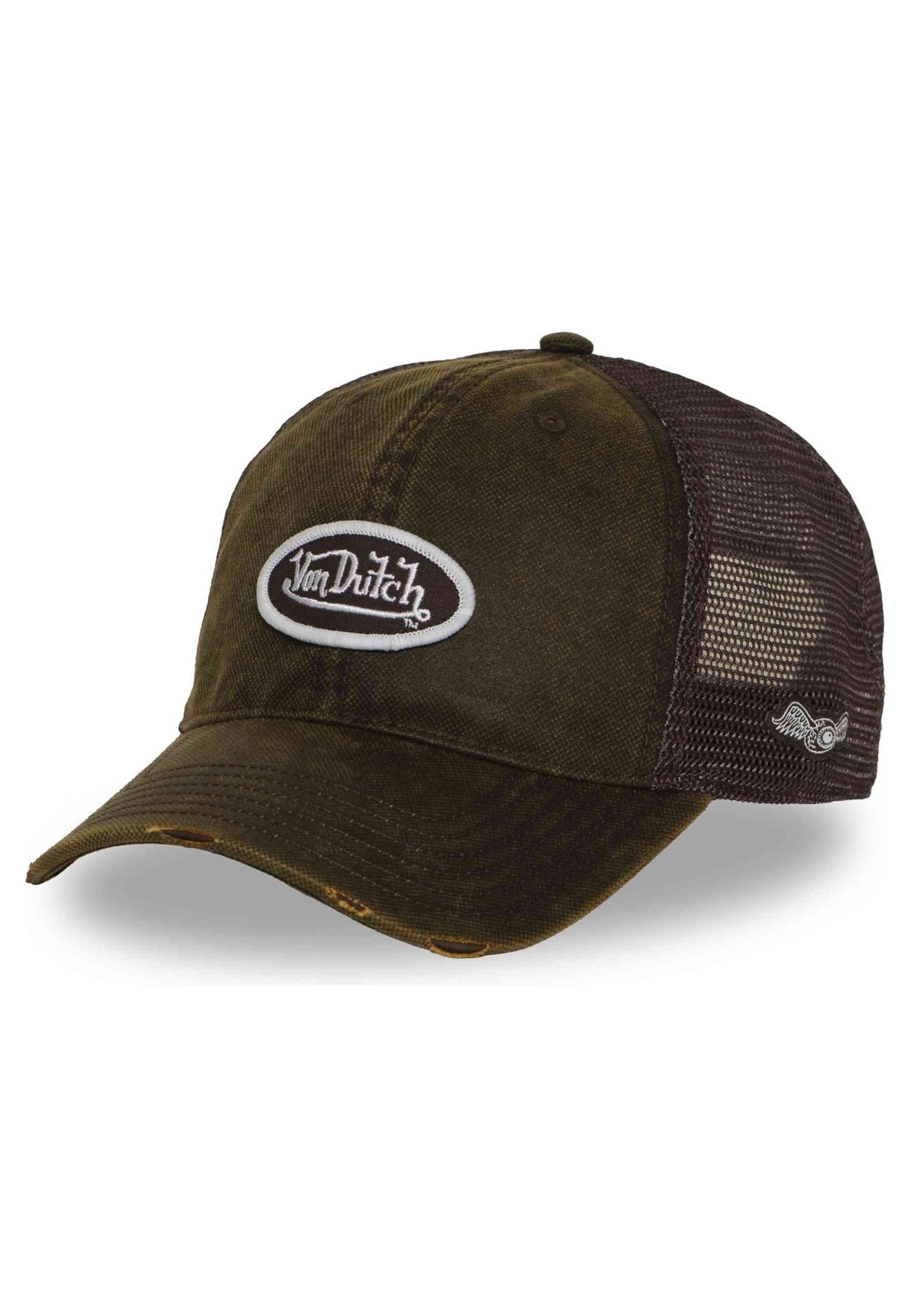 GORRA VON DUTCH VERDE ACID WASH DISTRESSED TRUCKER CAP