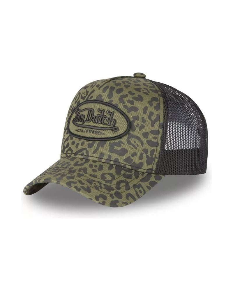GORRA VON DUTCH VERDE ANIMAL PRINT TRUCKER CAP - AREA ZERO