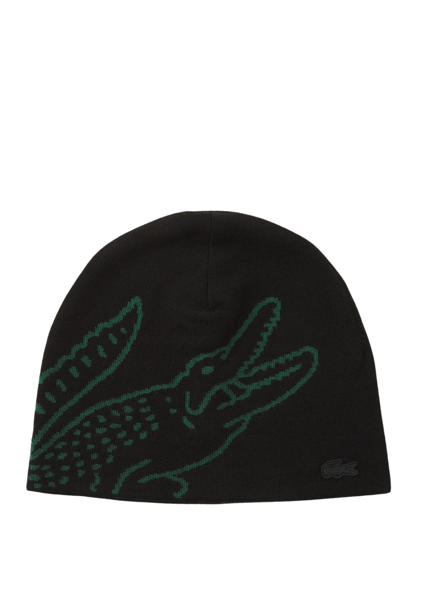 GORRO LACOSTE NEGRO BIG JACQUARD CROCODILE - AREA ZERO