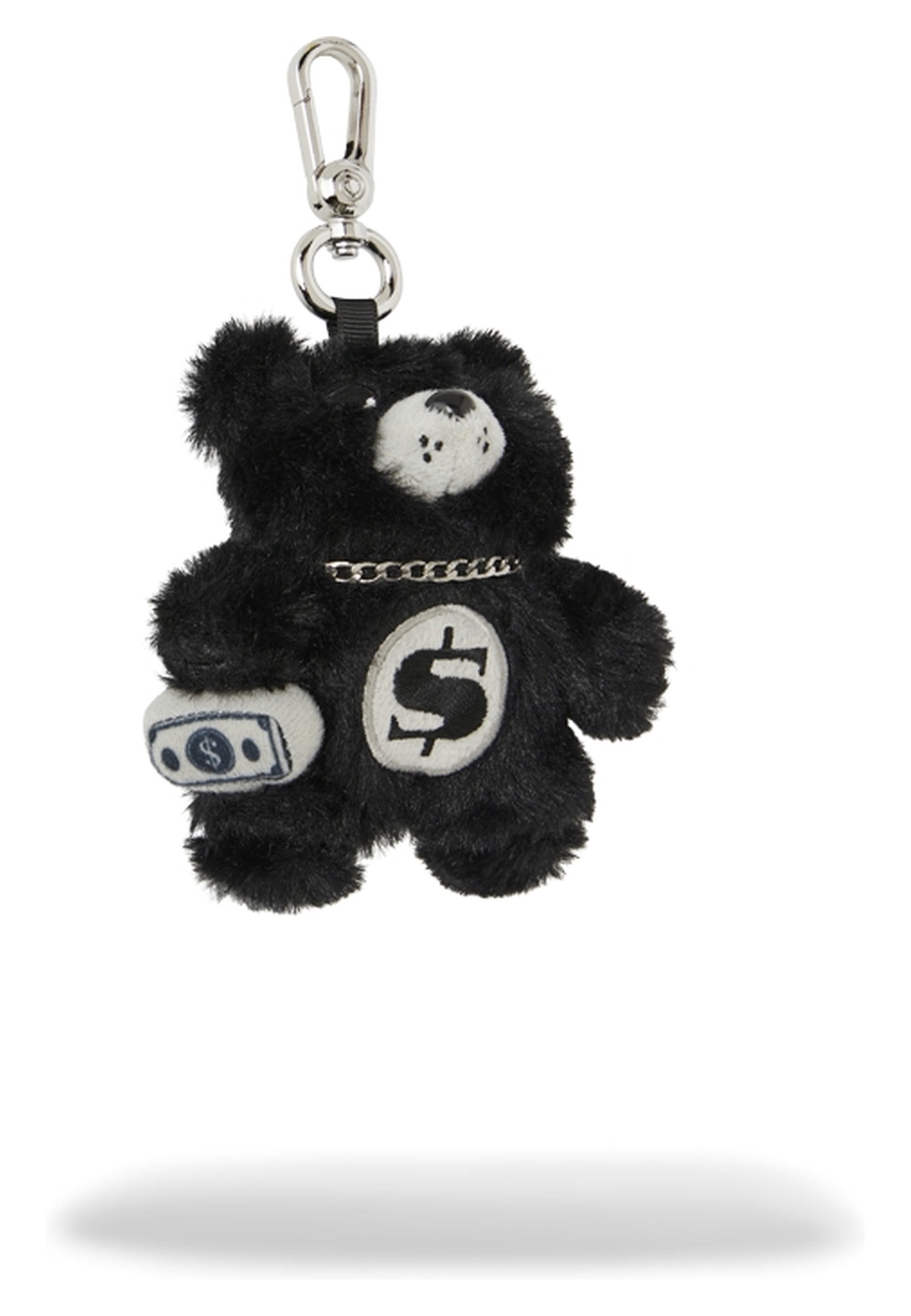 LLAVERO SPRAYGROUND NEGRO FUR CRAY BLACK BEAR CUB KEYCHAIN