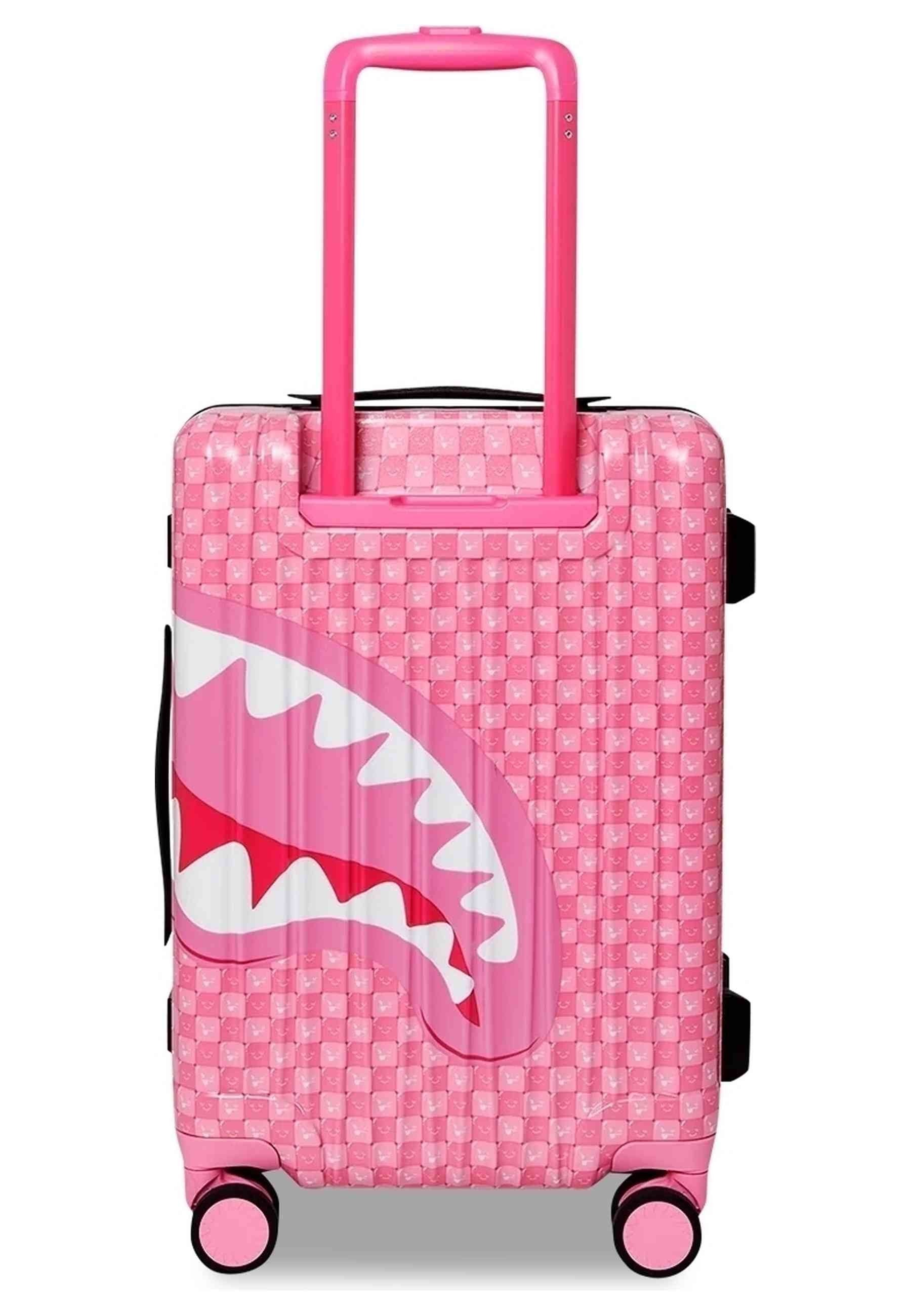 MALETA SPRAYGROUND ROSA PINK NEW CHECK FACES CARRY-ON LUGGAGE