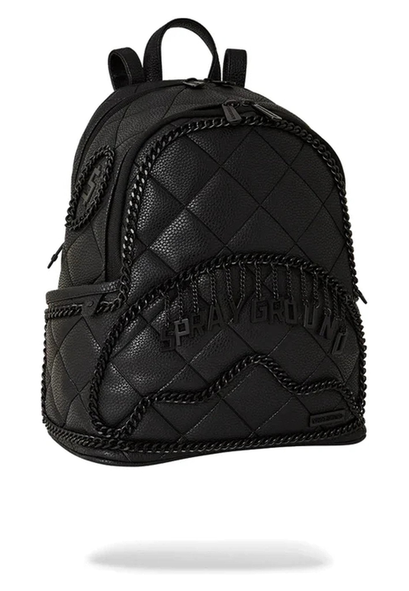 MOCHILA PEQUEÑA SPRAYGROUND NEGRA QUILT WITH 1 LINE STITCH BACKPACK - AREA ZERO