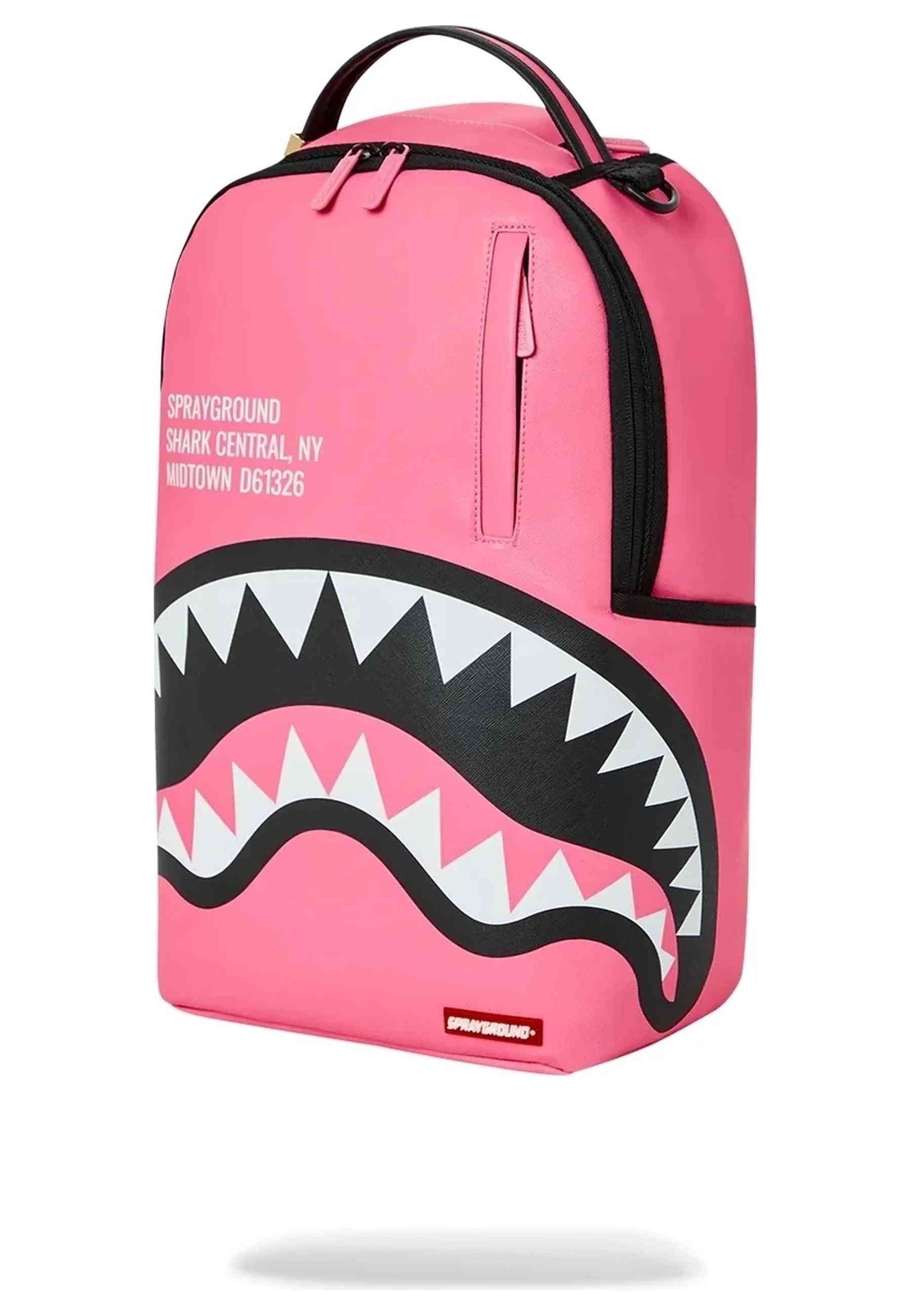 MOCHILA SPRAUGROND ROSA SHARK CENTRAL PINK EMBROIDERED SHARK BACKPACK