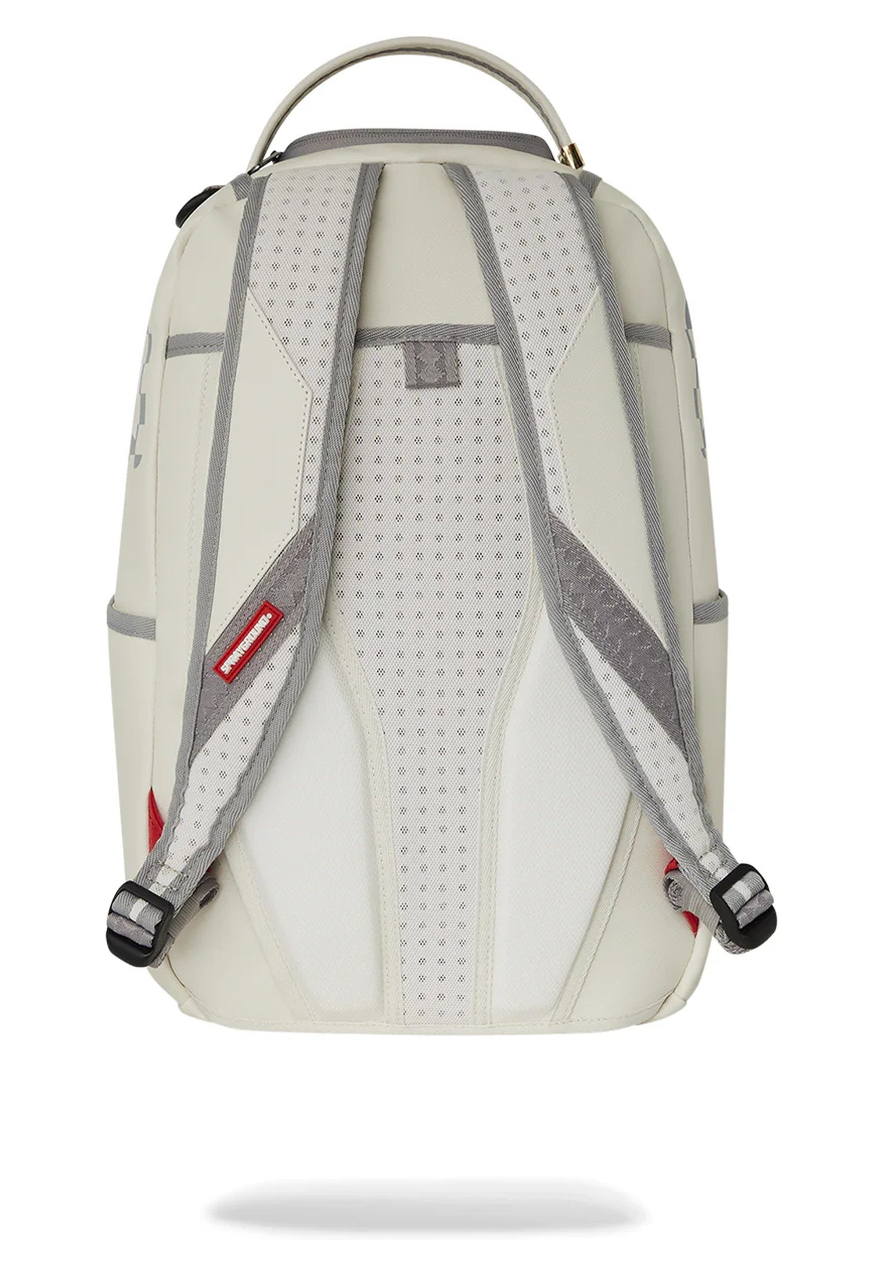 MOCHILA SPRAYGROUND BLANCA CREAM CHECK SHARK CENTRAL BACKPACK