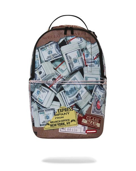 MOCHILA SPRAYGROUND MARRON BILLETES 1 OFF BAGS BACKPACK STACKS