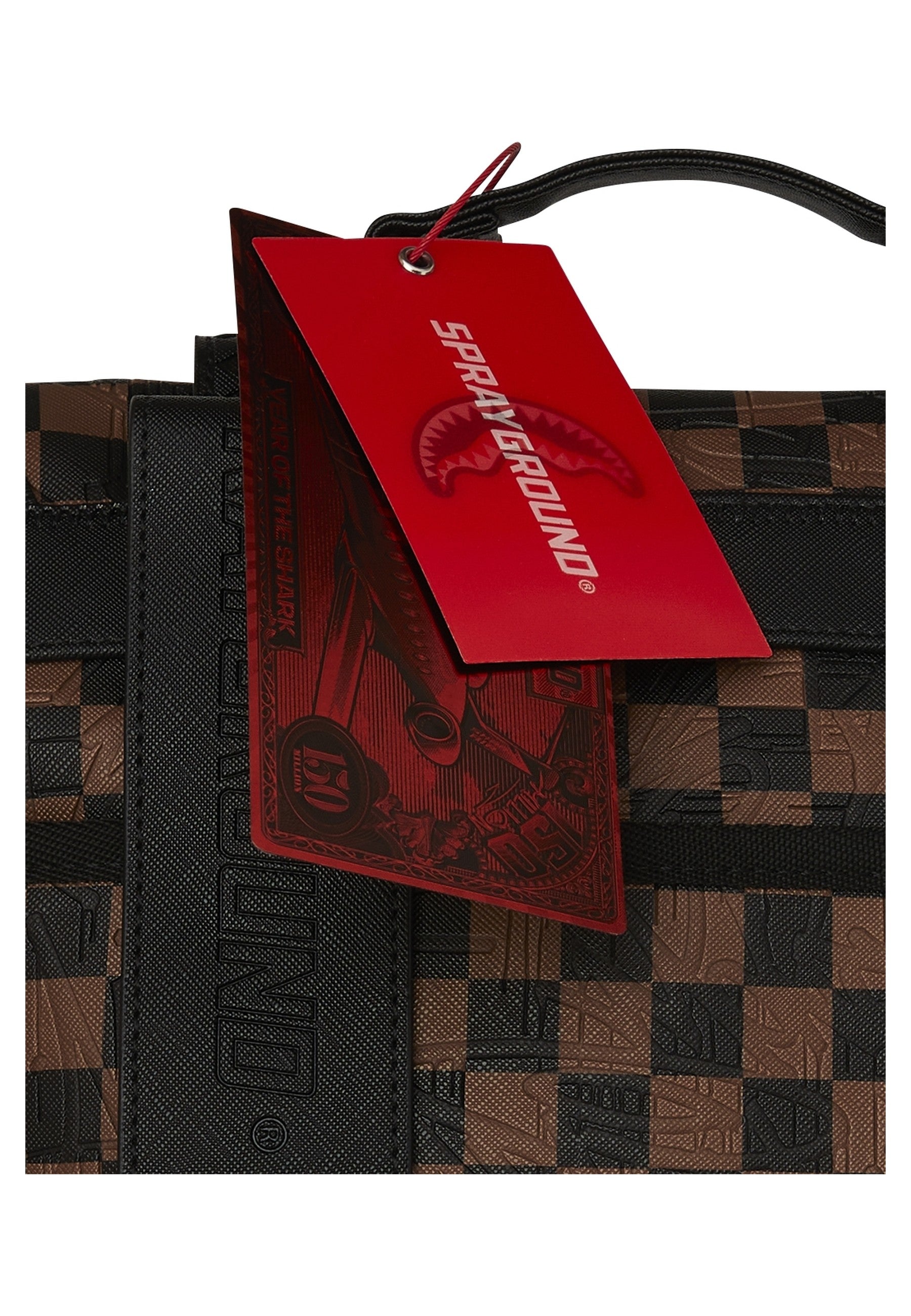 MOCHILA SPRAYGROUND MARRON CHECK 2 EMBOSS MONTE CARLO BACKPACK