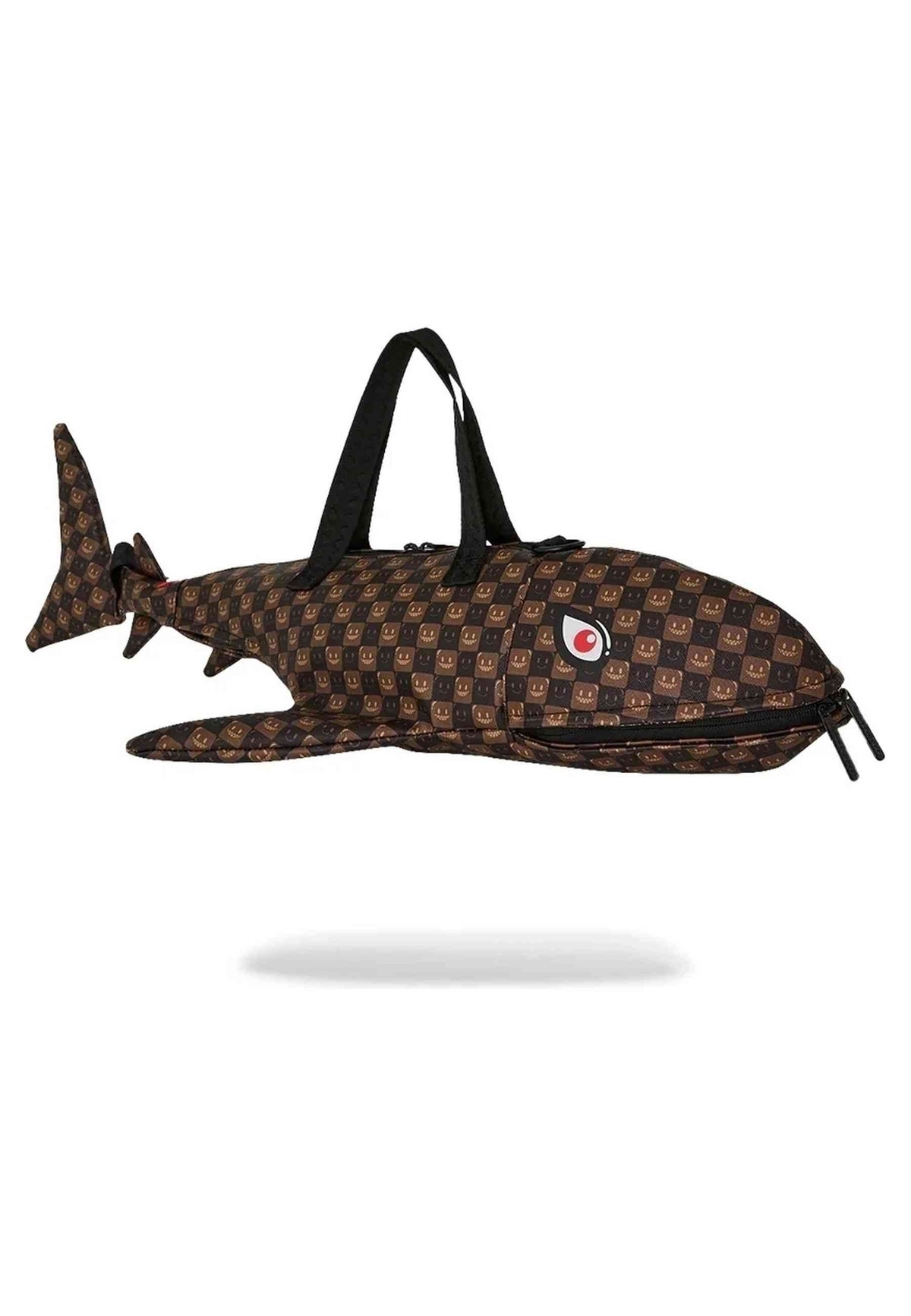 MOCHILA SPRAYGROUND MARRON SHARK IN PARIS WTF BUBBLE BROWN CHECK SHARK DUFFLE