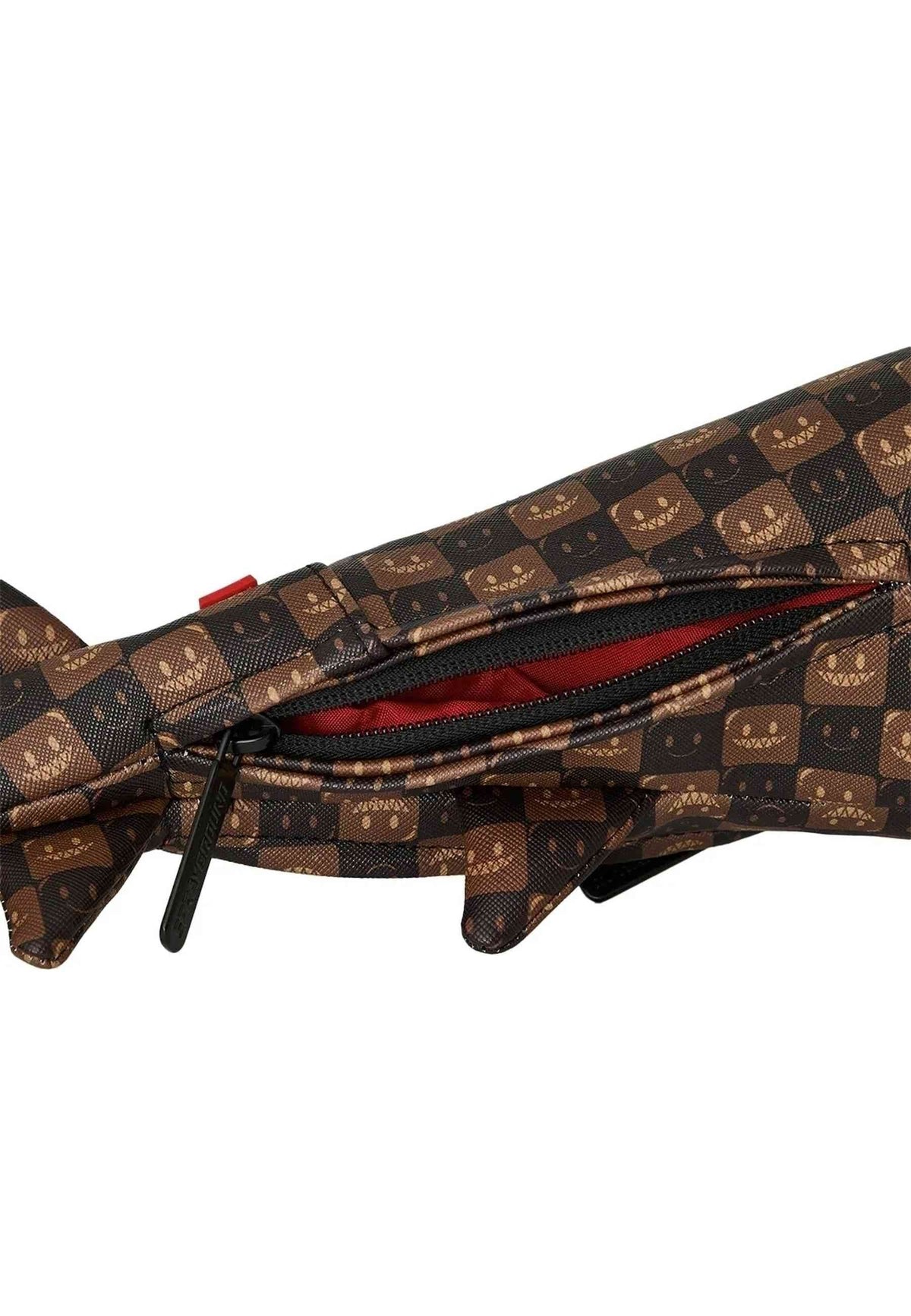 MOCHILA SPRAYGROUND MARRON SHARK IN PARIS WTF BUBBLE BROWN CHECK SHARK DUFFLE