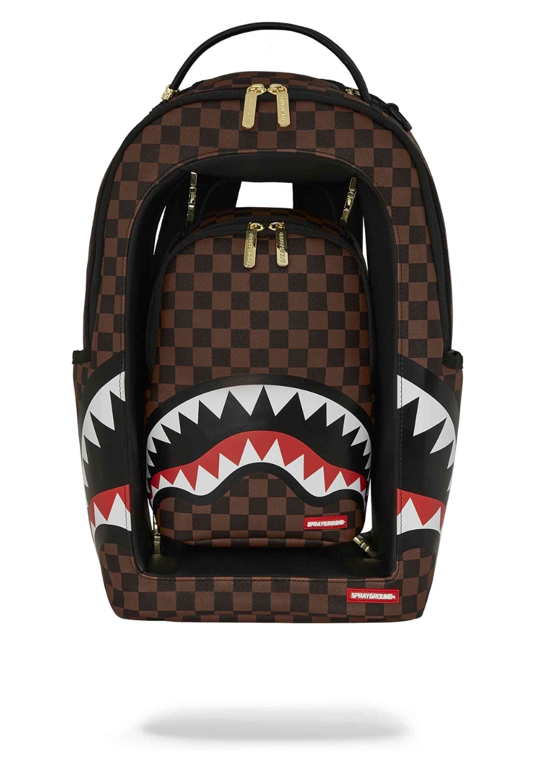 MOCHILA SPRAYGROUND MARRON SHARKS IN A HOLE IN PARIS DLXSV