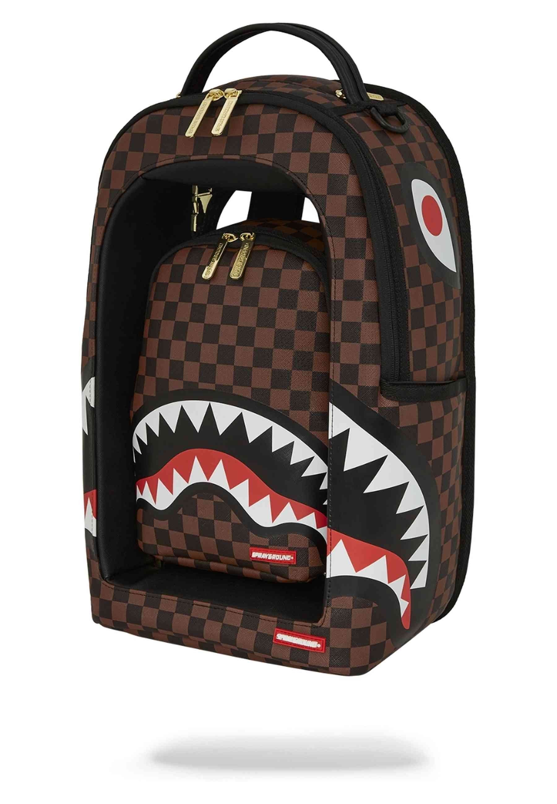 MOCHILA SPRAYGROUND MARRON SHARKS IN A HOLE IN PARIS DLXSV