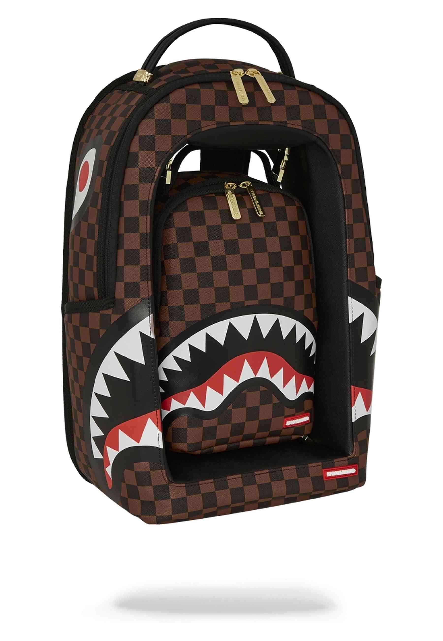 MOCHILA SPRAYGROUND MARRON SHARKS IN A HOLE IN PARIS DLXSV