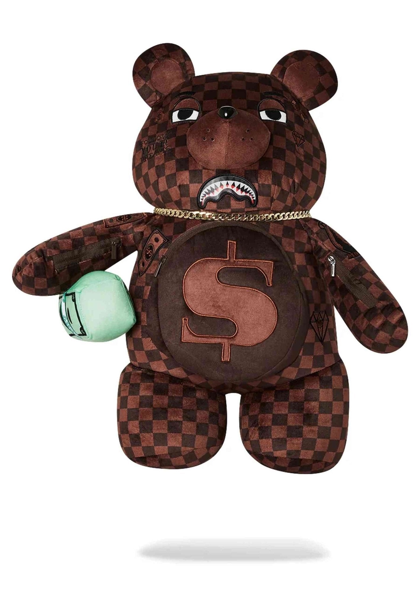 MOCHILA SPRAYGROUND MARRON SIP LENTICULARCHOMP MONEYBEAR BACKPACK - AREA ZERO