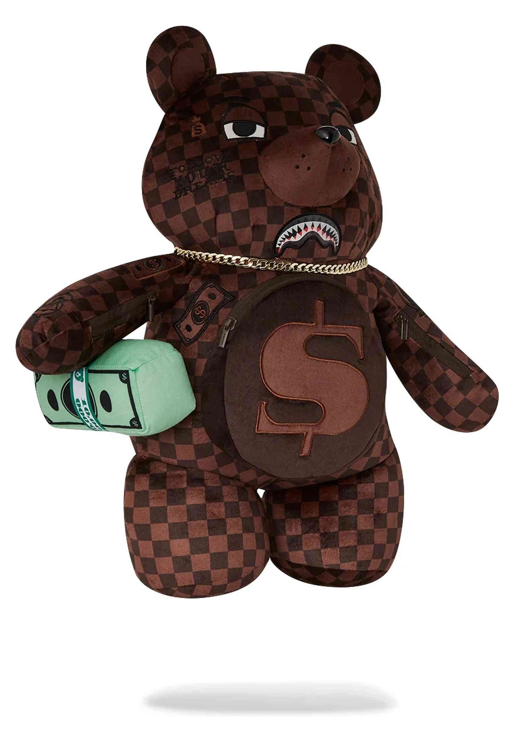 MOCHILA SPRAYGROUND MARRON SIP LENTICULARCHOMP MONEYBEAR BACKPACK