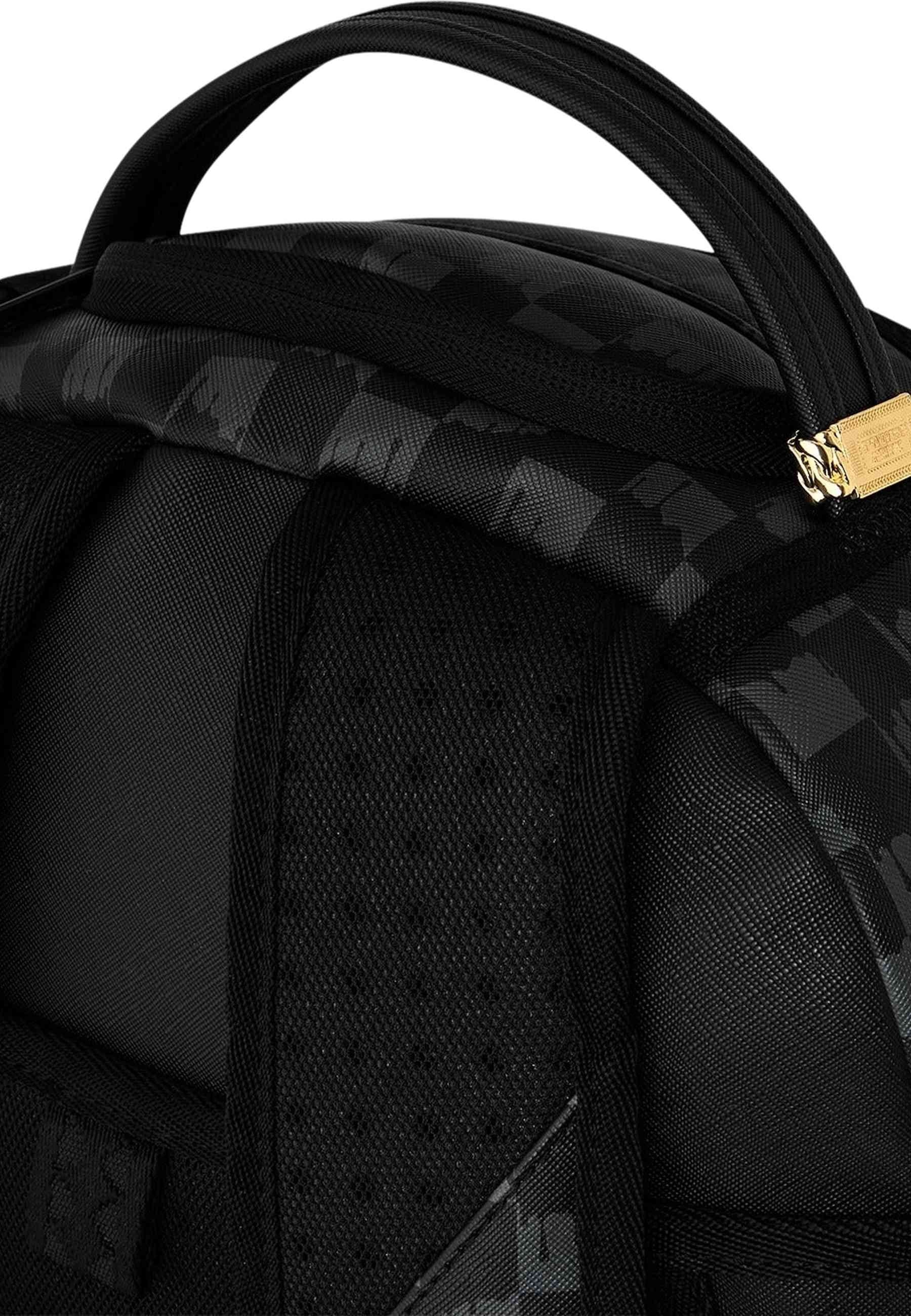MOCHILA SPRAYGROUND NEGRA BLACK & WHITE DRIP CHECK CHARK BACKPACK