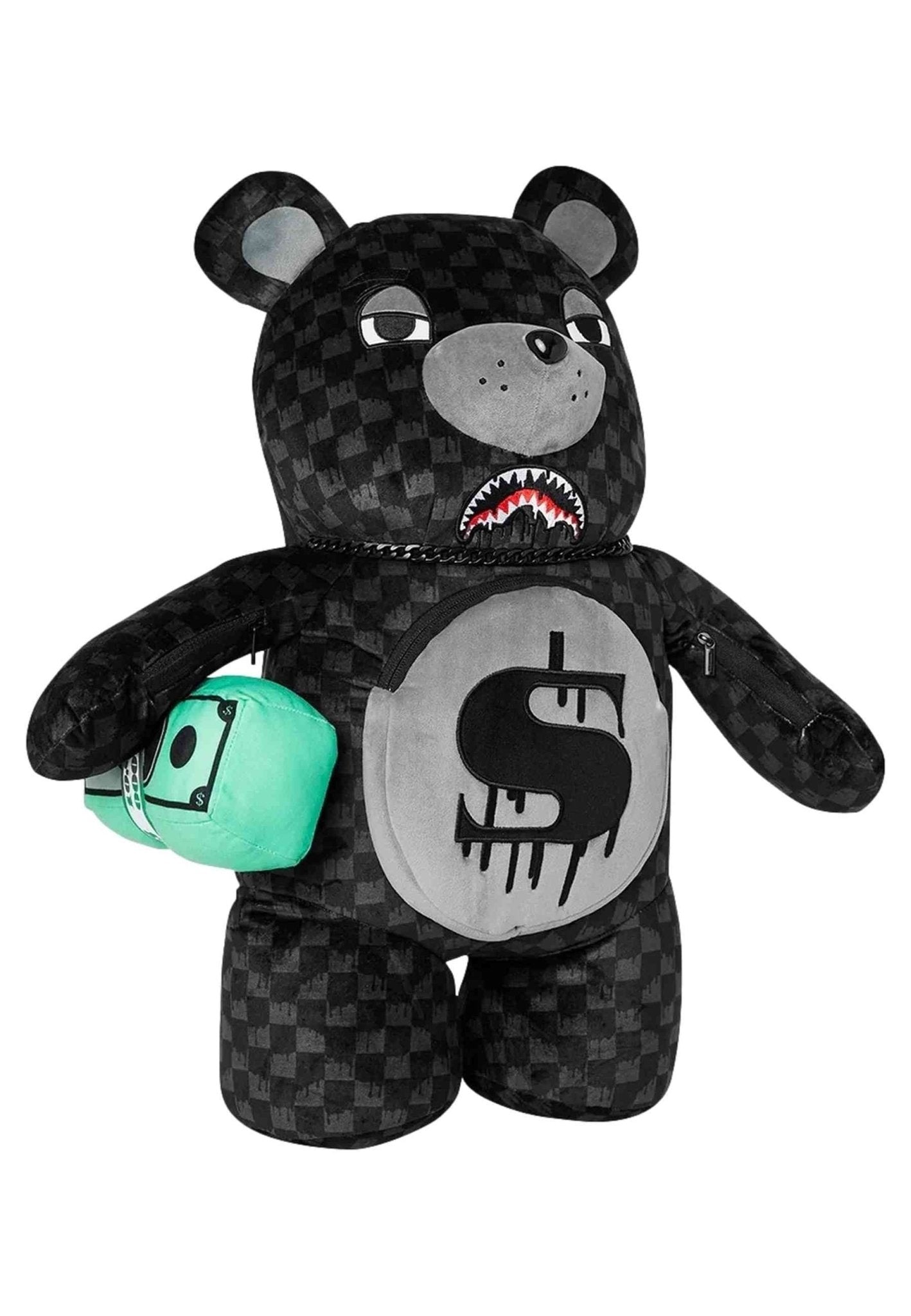 MOCHILA SPRAYGROUND NEGRA DRIPPING SHARKS IN PARIS MONEYBEAR TEDDY BEAR - AREA ZERO