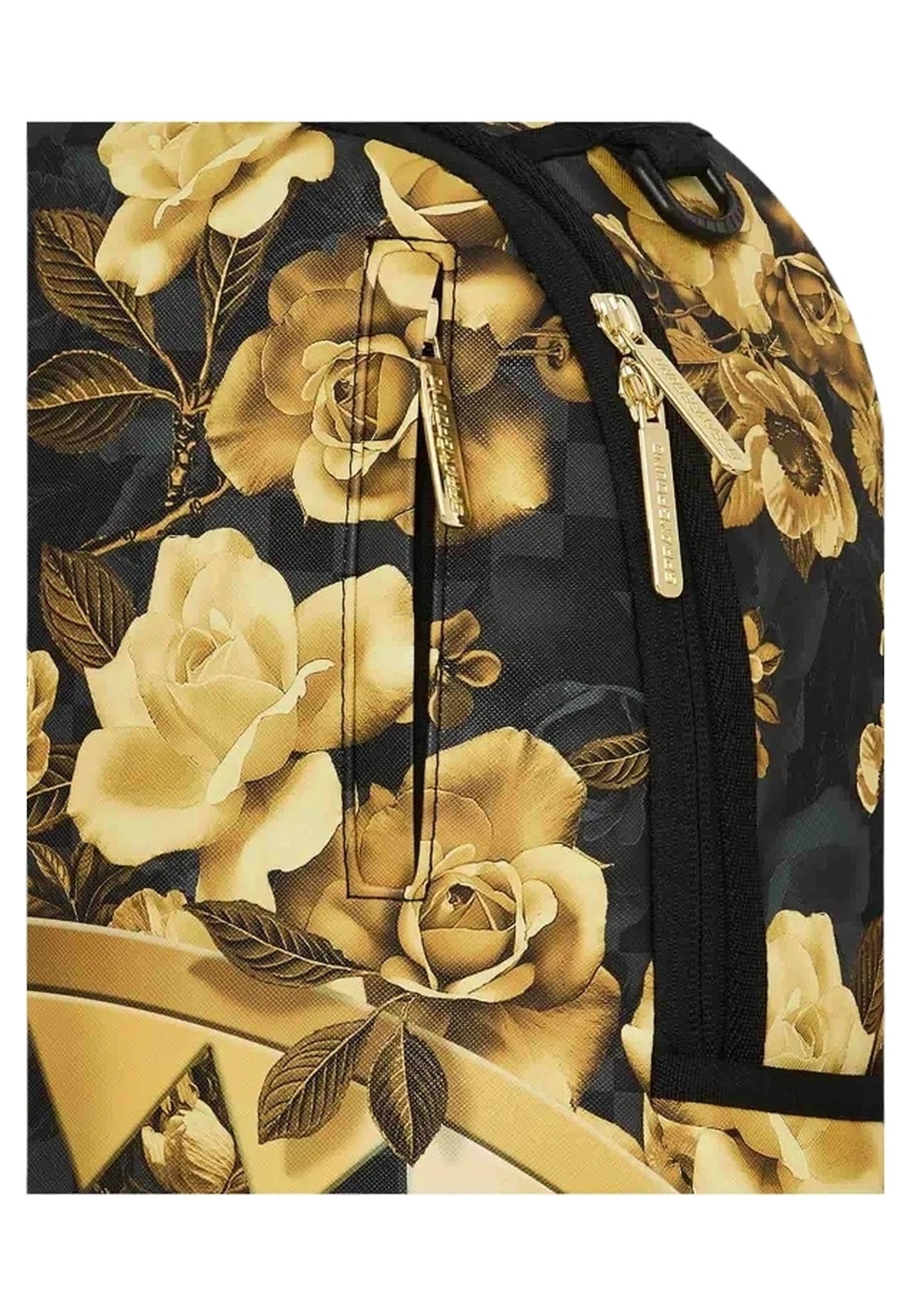 MOCHILA SPRAYGROUND NEGRA GOLD FLORAL REMIX BACKPACK