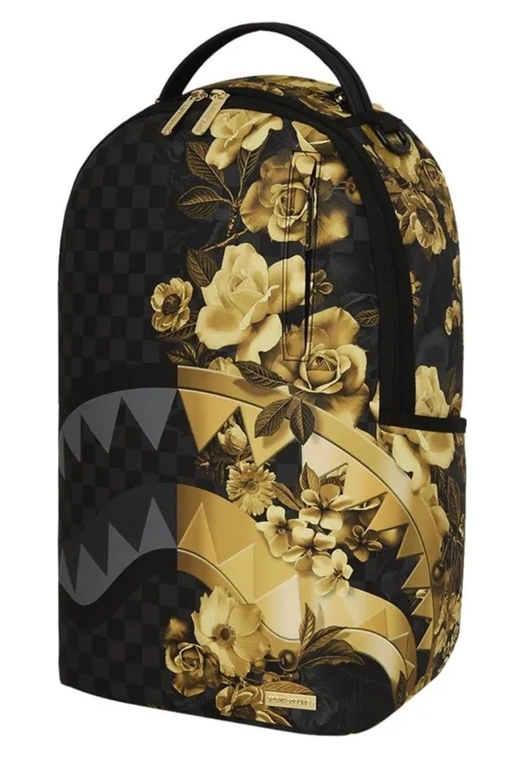 MOCHILA SPRAYGROUND NEGRA GOLD FLORAL REMIX BACKPACK