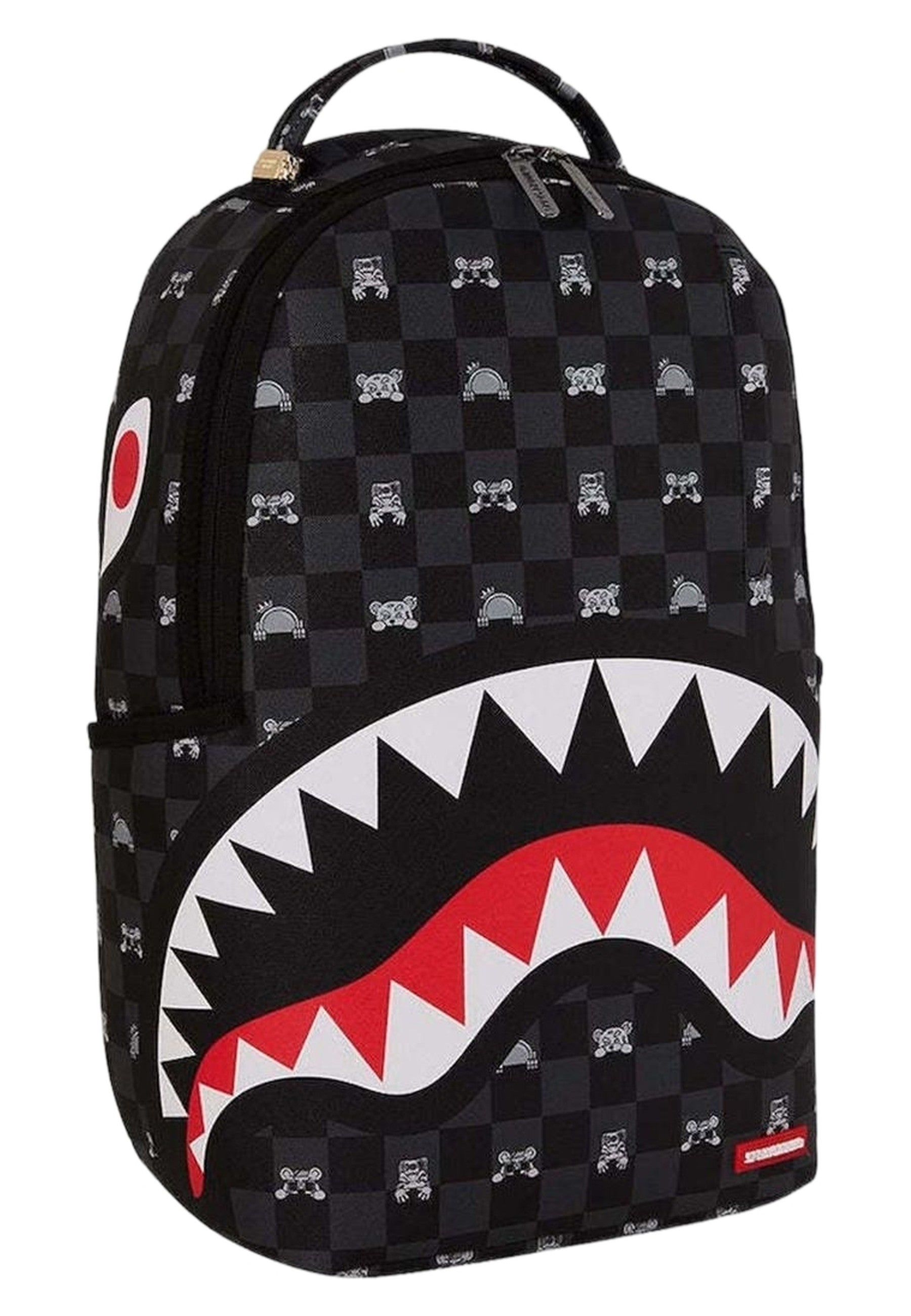 MOCHILA SPRAYGROUND NEGRA GRAY PEEKING CHARACTER CHECK BACKPACK