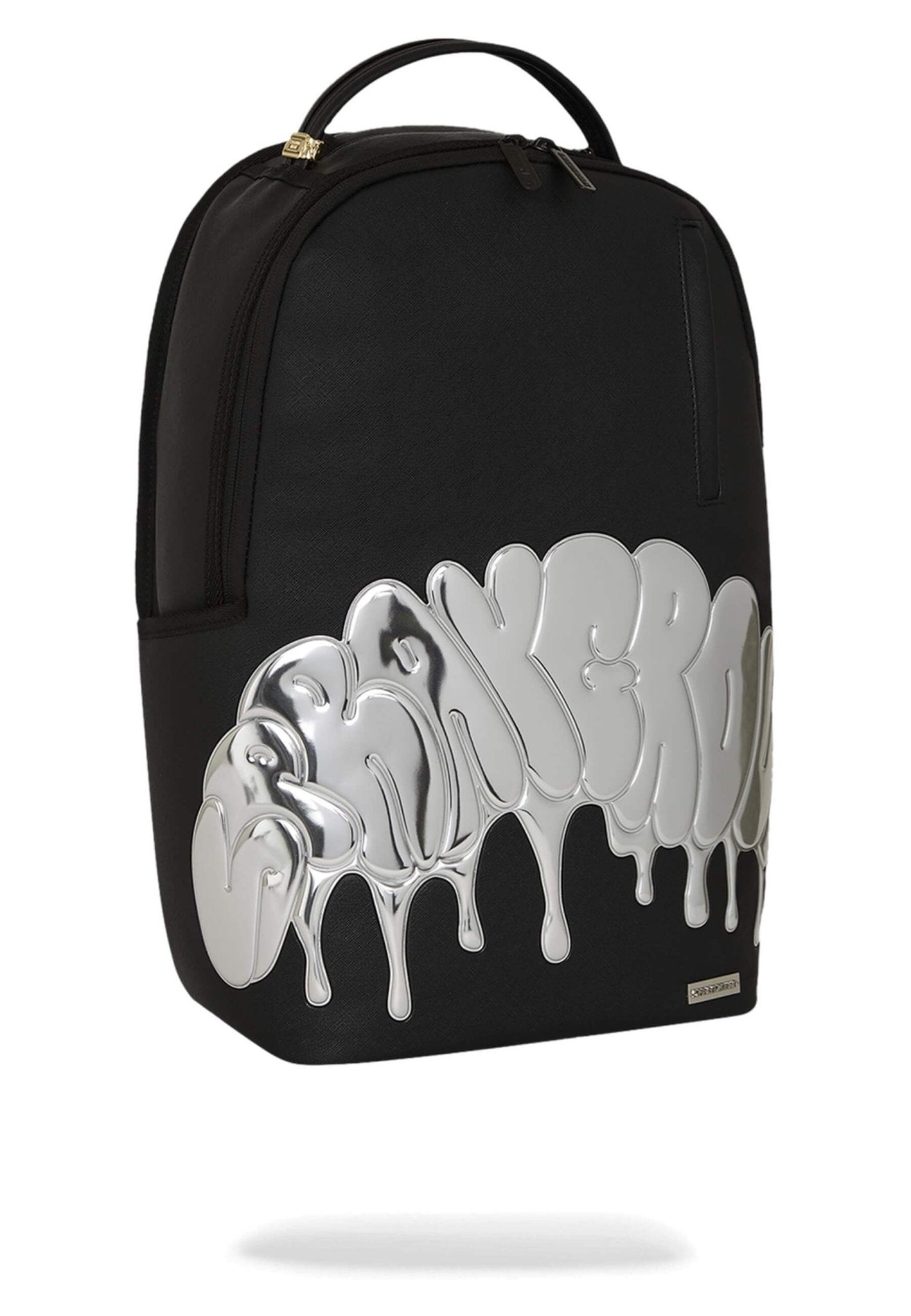 MOCHILA SPRAYGROUND NEGRA METALLIC DRIP SHARK BUBBLE LETTERS DLX BCKPACK - AREA ZERO
