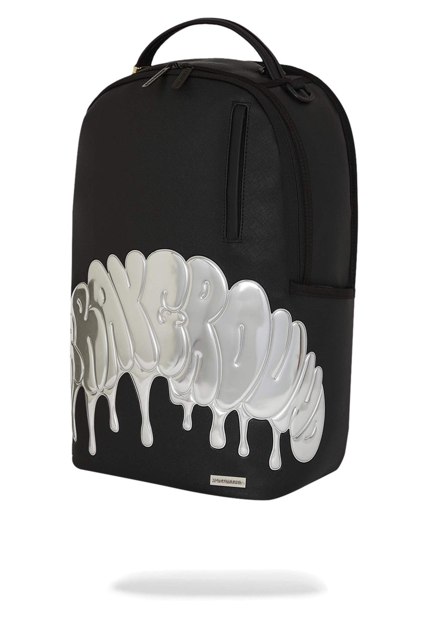 MOCHILA SPRAYGROUND NEGRA METALLIC DRIP SHARK BUBBLE LETTERS DLX BCKPACK - AREA ZERO