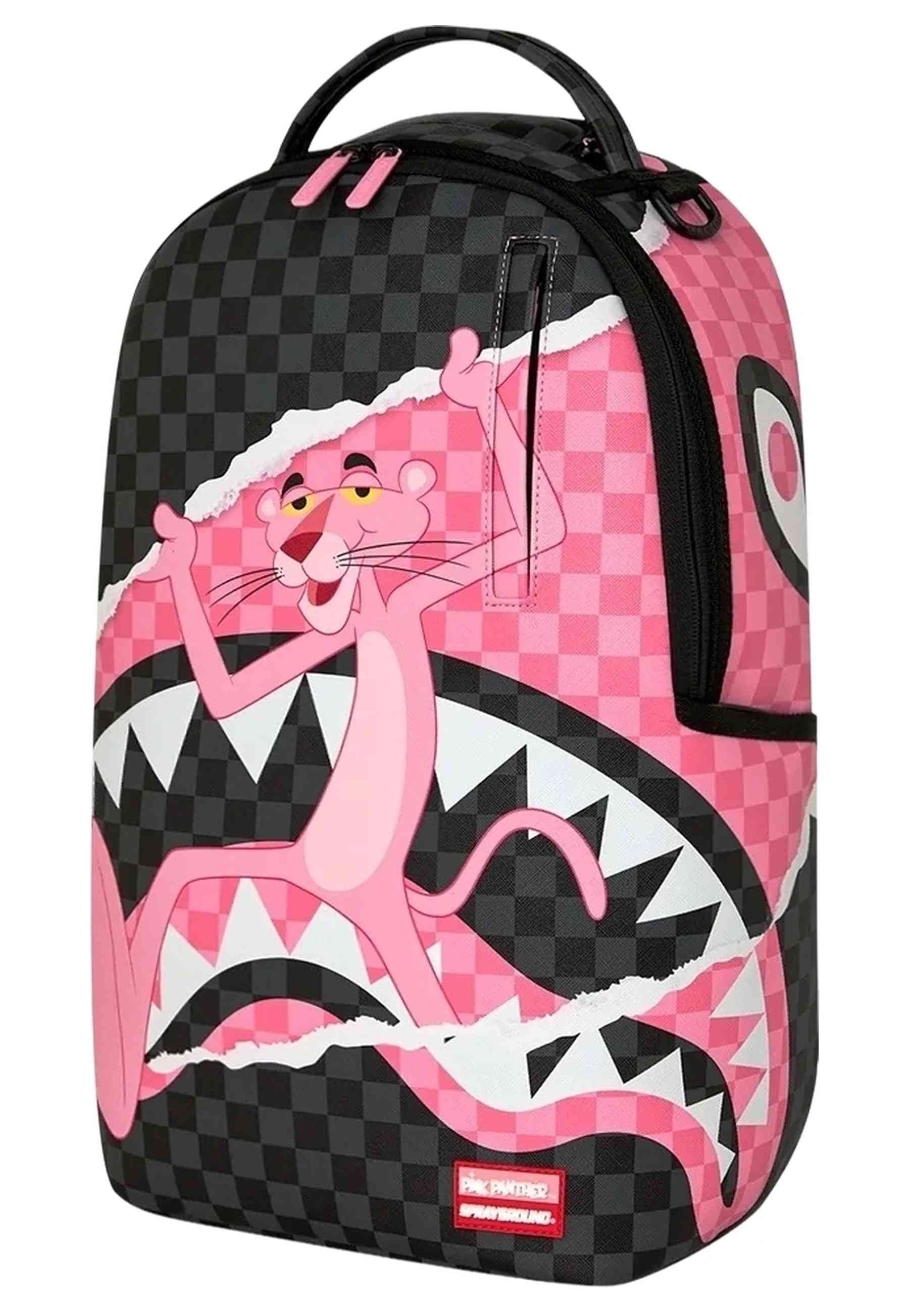 MOCHILA SPRAYGROUND NEGRA PINK PANTHER ON THE RUN BACKPACK