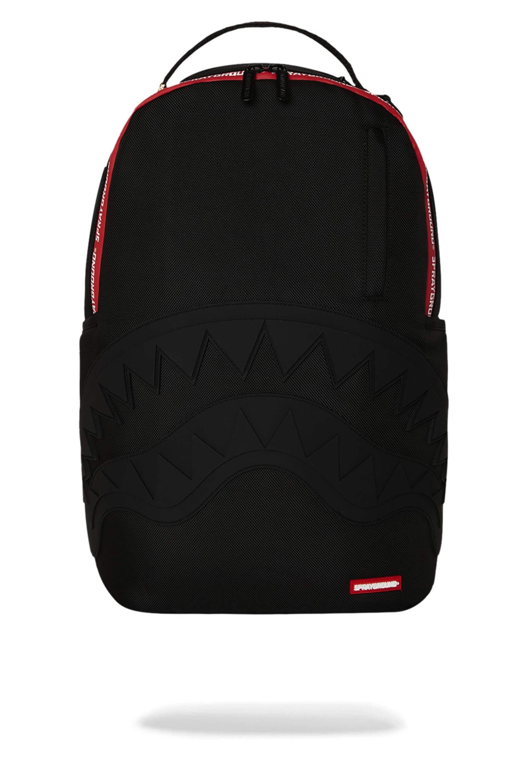 MOCHILA SPRAYGROUND NEGRA PRINTED ZIPPER SHARK DLXR BACKPACK