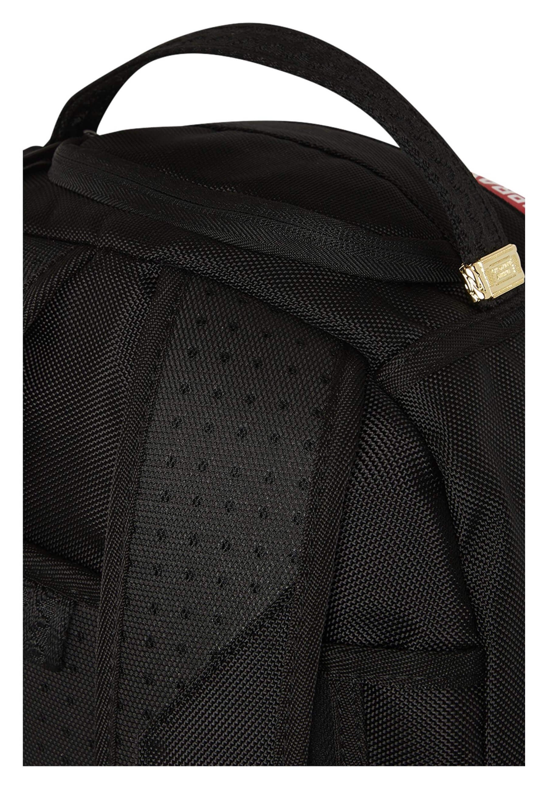 MOCHILA SPRAYGROUND NEGRA PRINTED ZIPPER SHARK DLXR BACKPACK