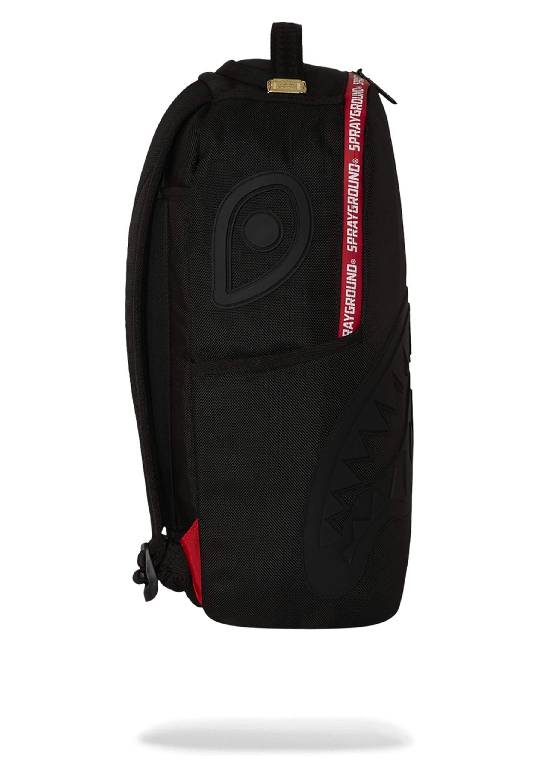 MOCHILA SPRAYGROUND NEGRA PRINTED ZIPPER SHARK DLXR BACKPACK