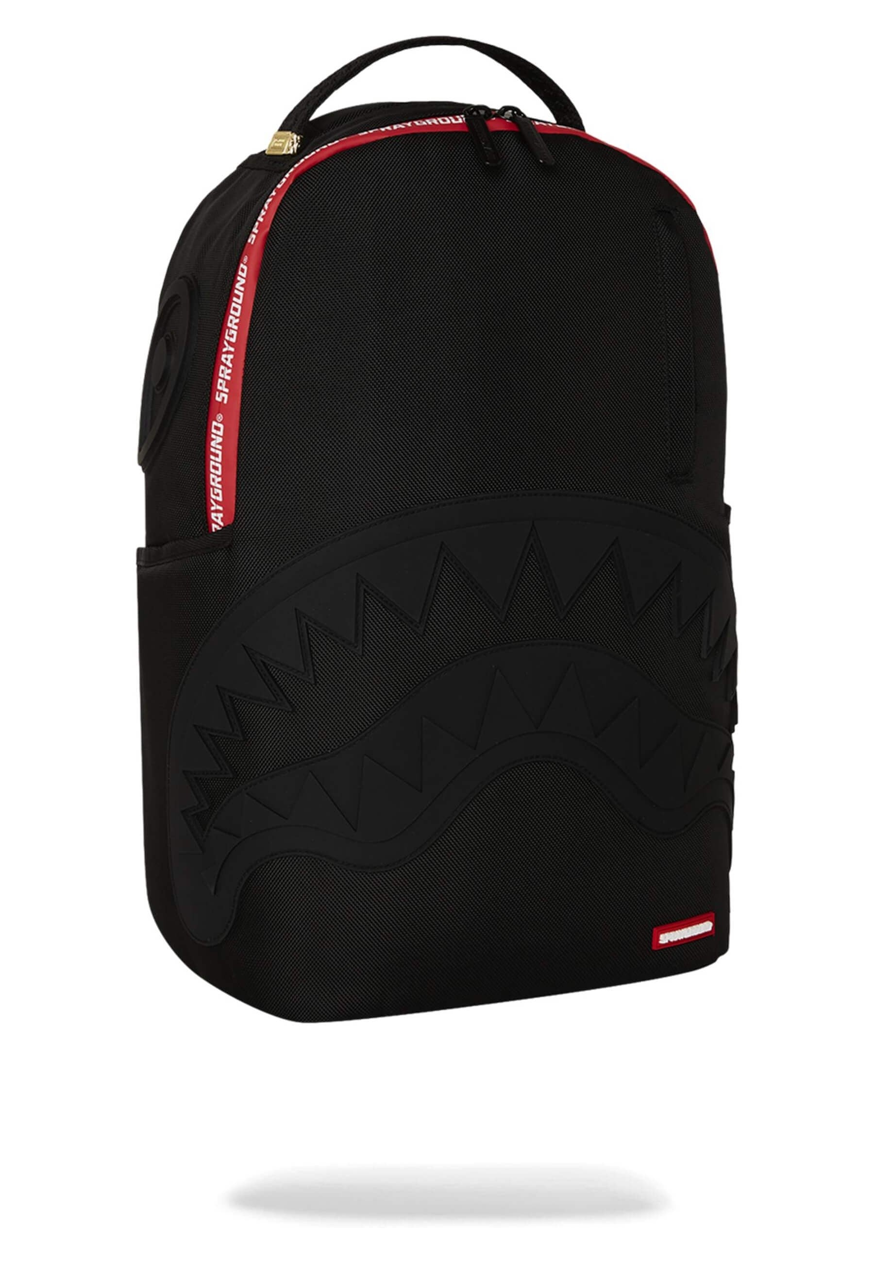 MOCHILA SPRAYGROUND NEGRA PRINTED ZIPPER SHARK DLXR BACKPACK