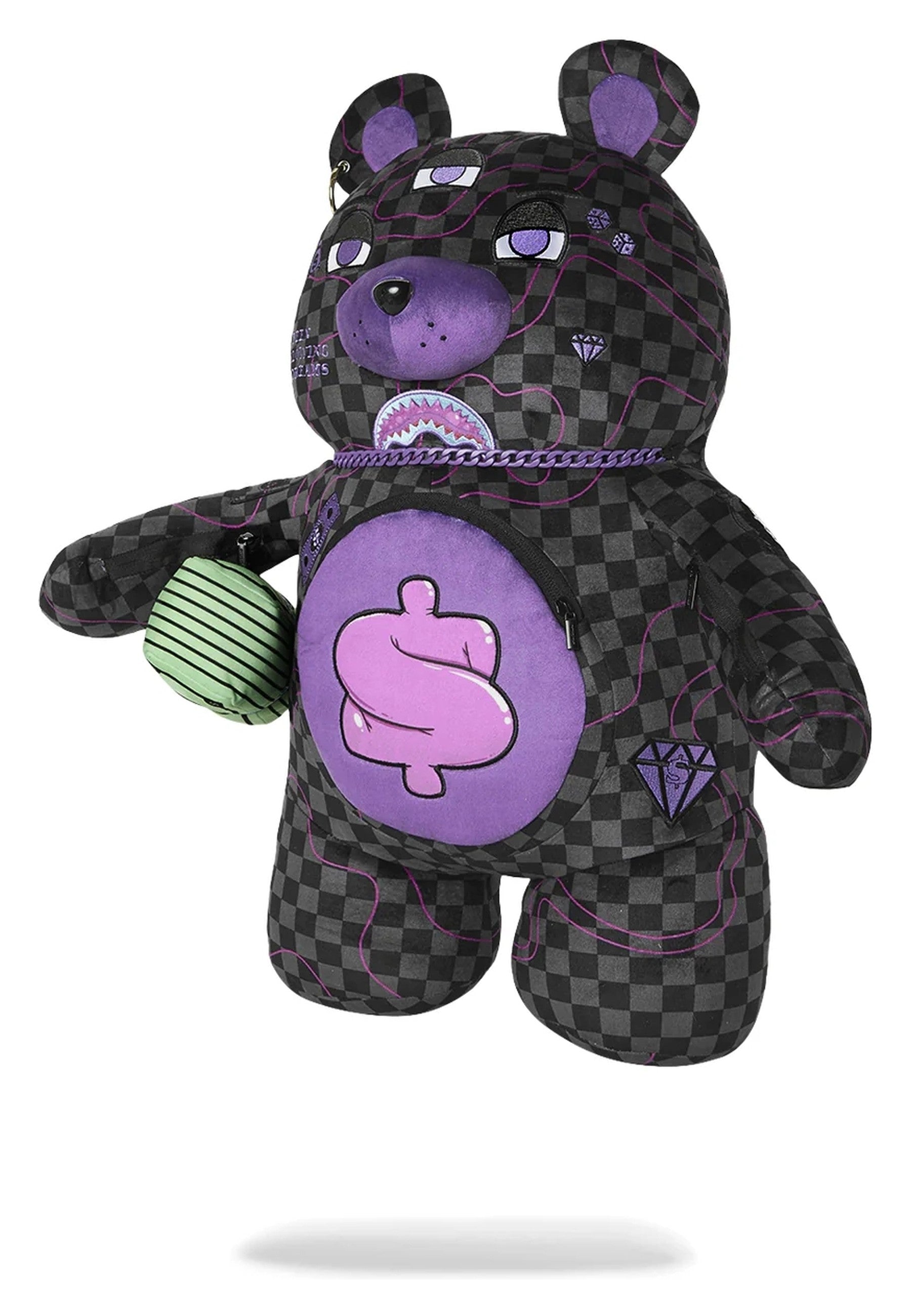 MOCHILA SPRAYGROUND NEGRA PURPLE SLIM TAKEOVER BACKPACK