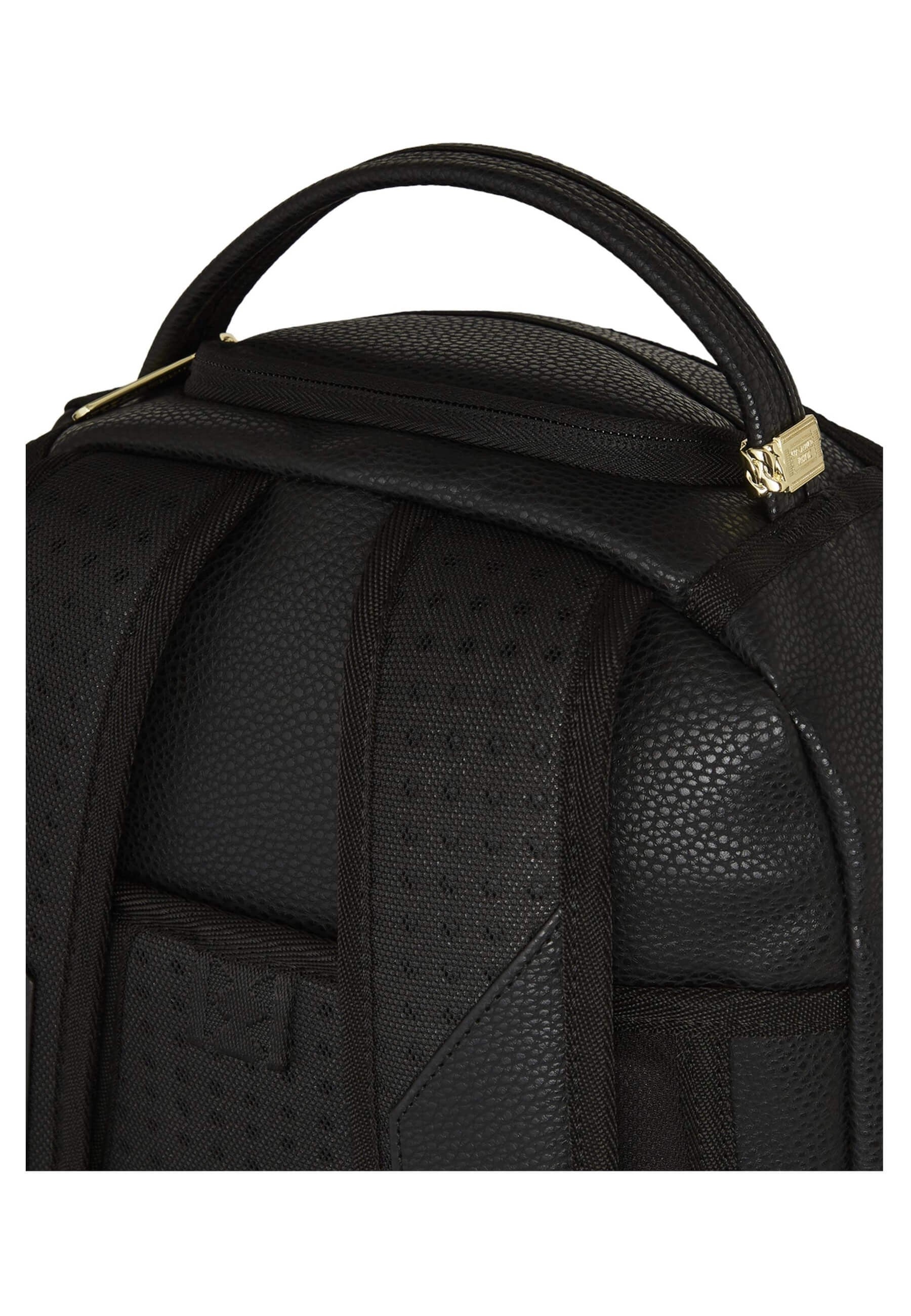 MOCHILA SPRAYGROUND NEGRA SHARK CENTRAL GOLD DLXSV PACKPACK