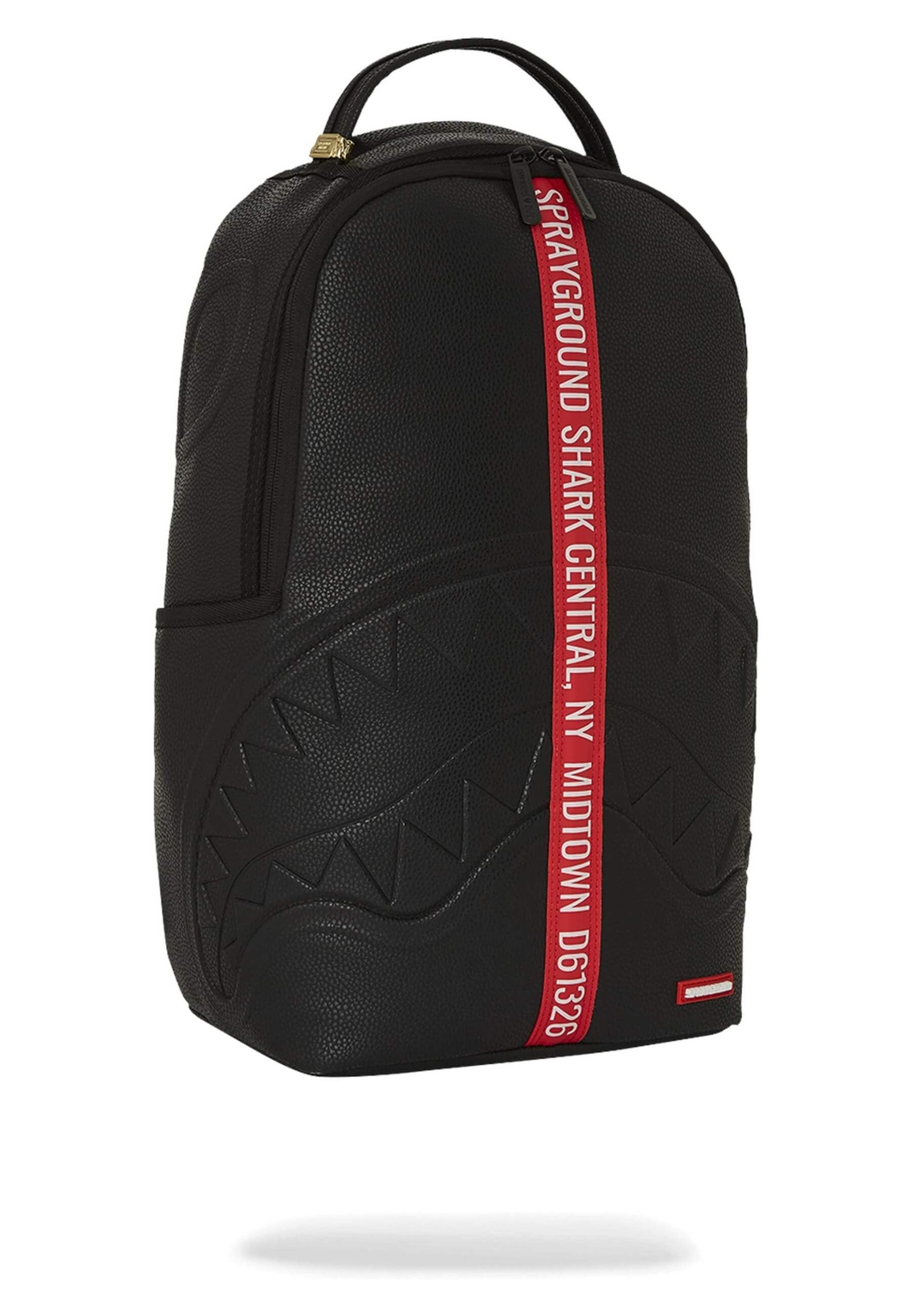 MOCHILA SPRAYGROUND NEGRA SHARK CENTRAL NEXT STOP ZIP DLXSV BACKPACK