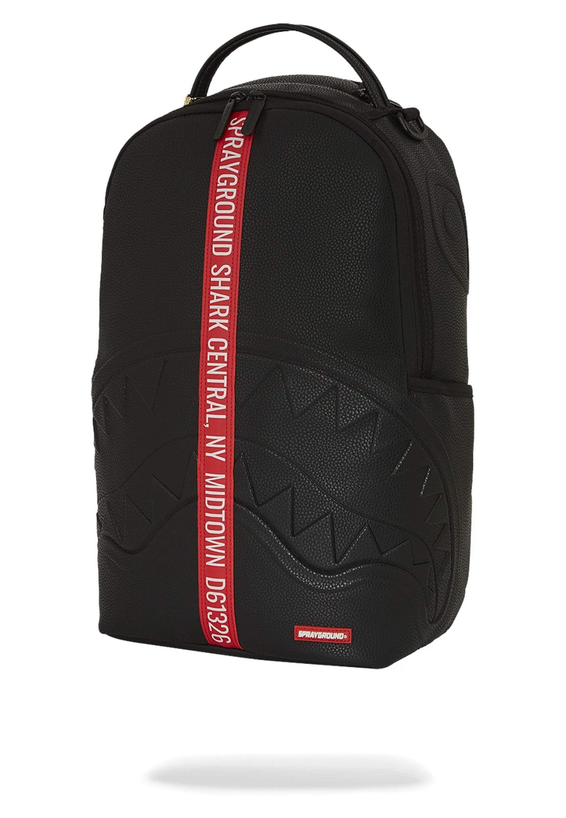 MOCHILA SPRAYGROUND NEGRA SHARK CENTRAL NEXT STOP ZIP DLXSV BACKPACK