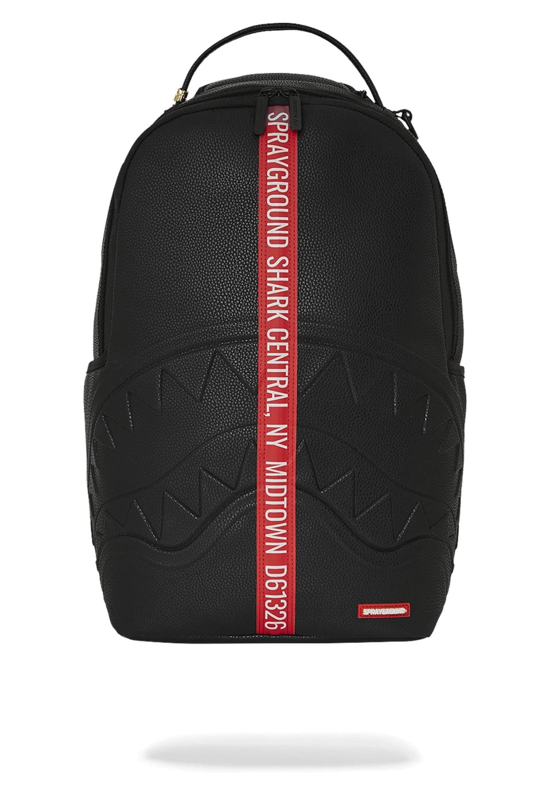 MOCHILA SPRAYGROUND NEGRA SHARK CENTRAL NEXT STOP ZIP DLXSV BACKPACK