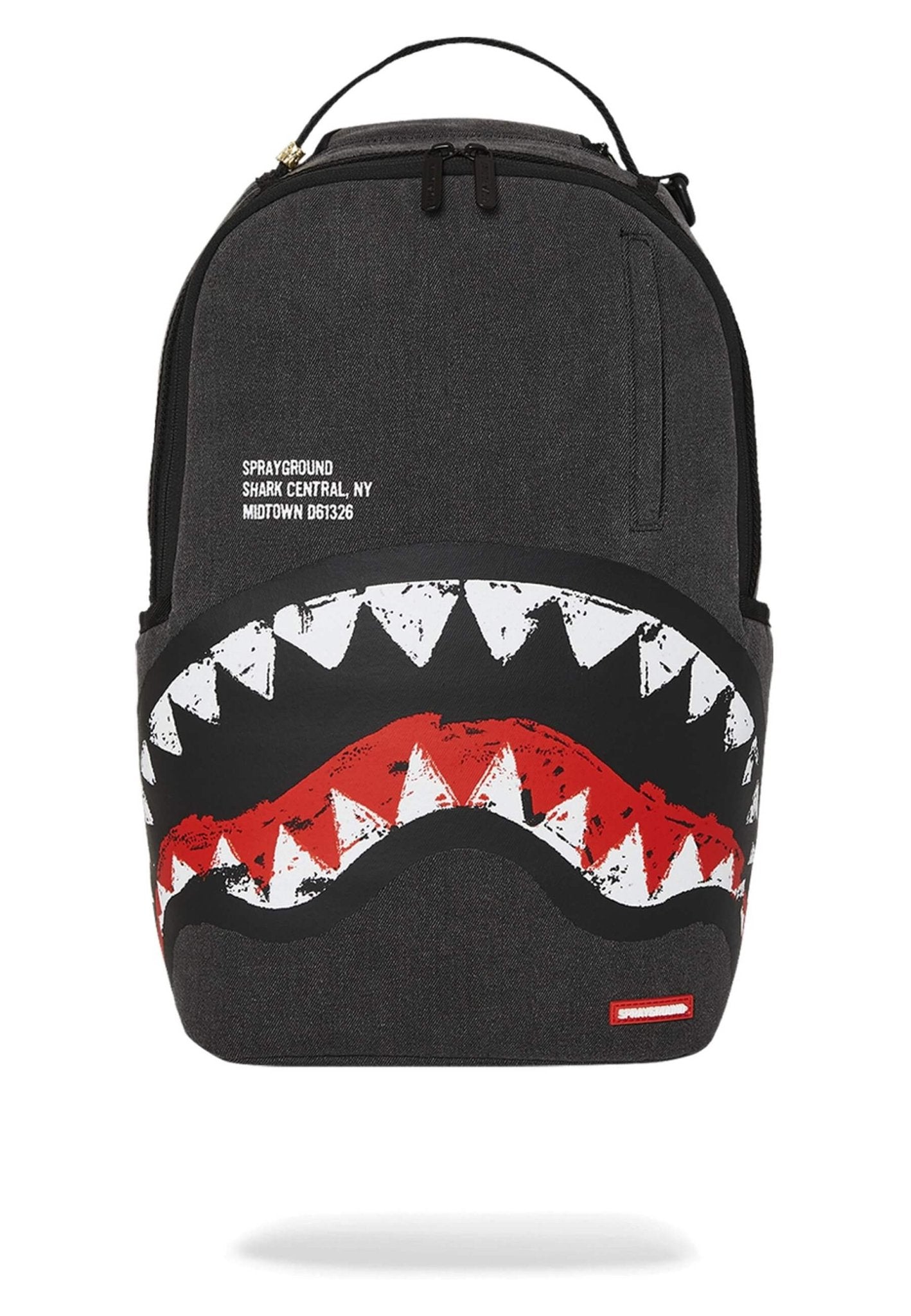MOCHILA SPRAYGROUND NEGRA SHARK CENTRAL PAINTED DLXS BACKPACK - AREA ZERO