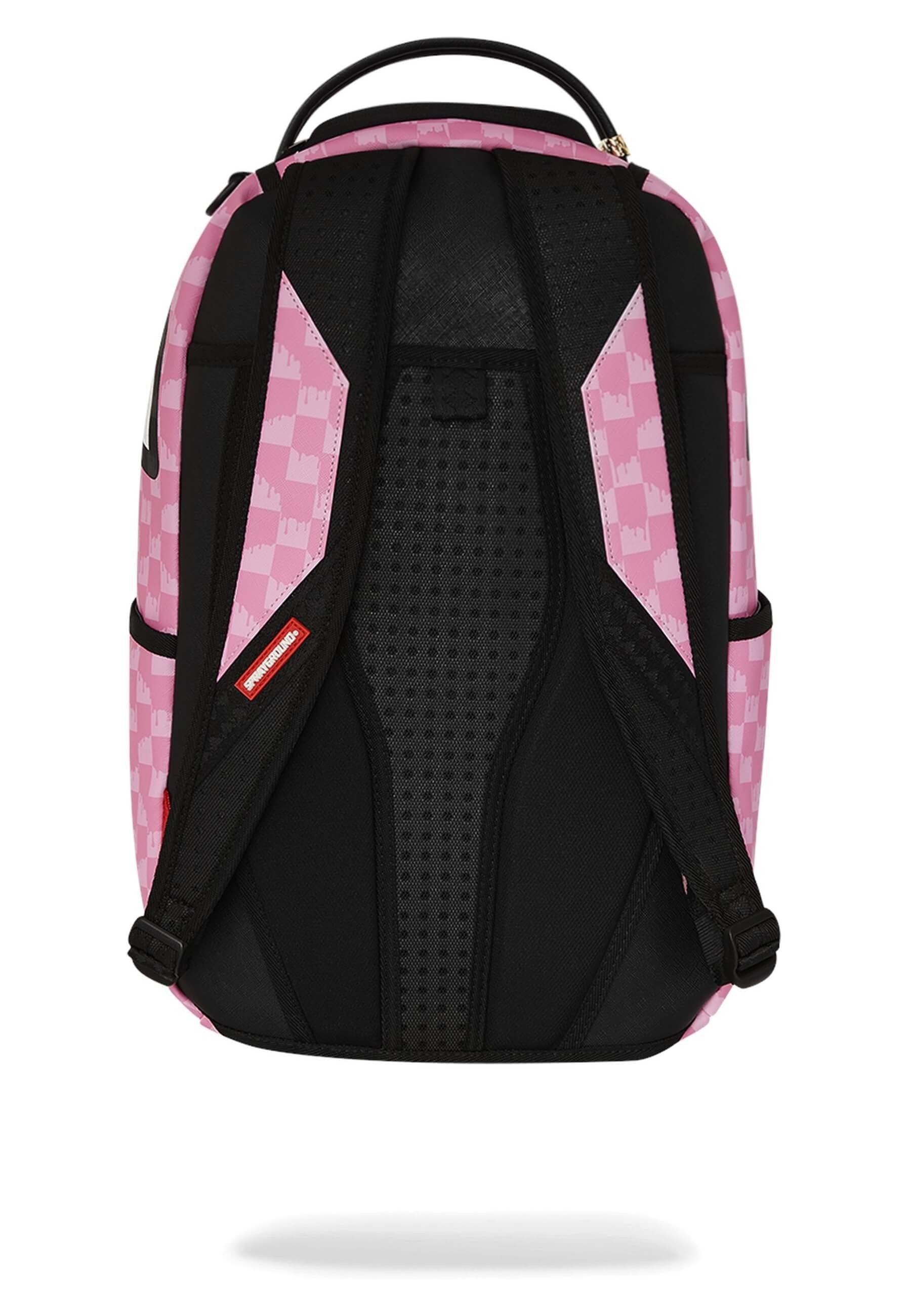 MOCHILA SPRAYGROUND ROSA PINK AND BLACK DRIP CHECK DLXSV BACKPACK