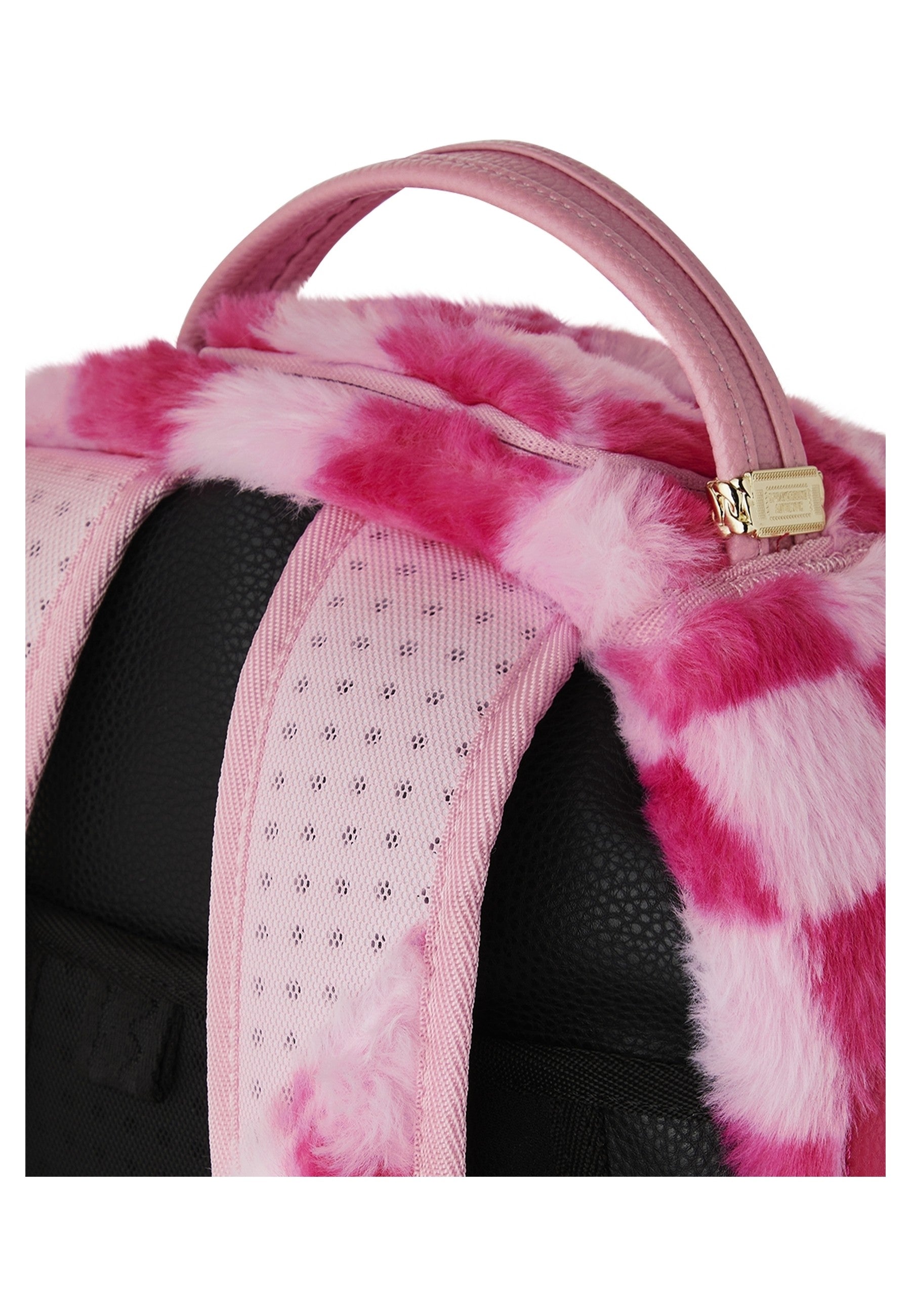 MOCHILA SPRAYGROUND ROSA PINK FUR CHECK BACKPACK